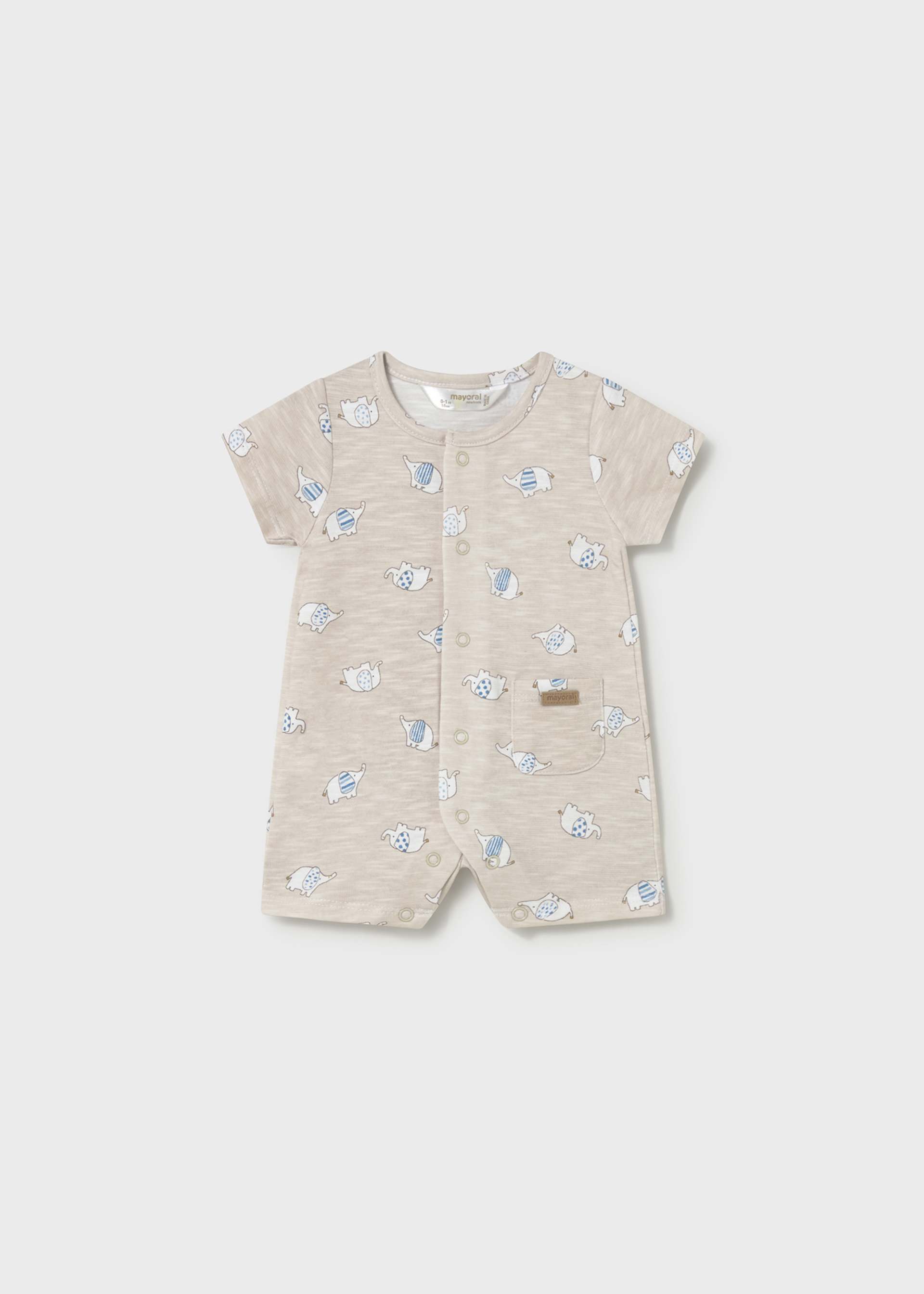 Newborn printed romper suit
