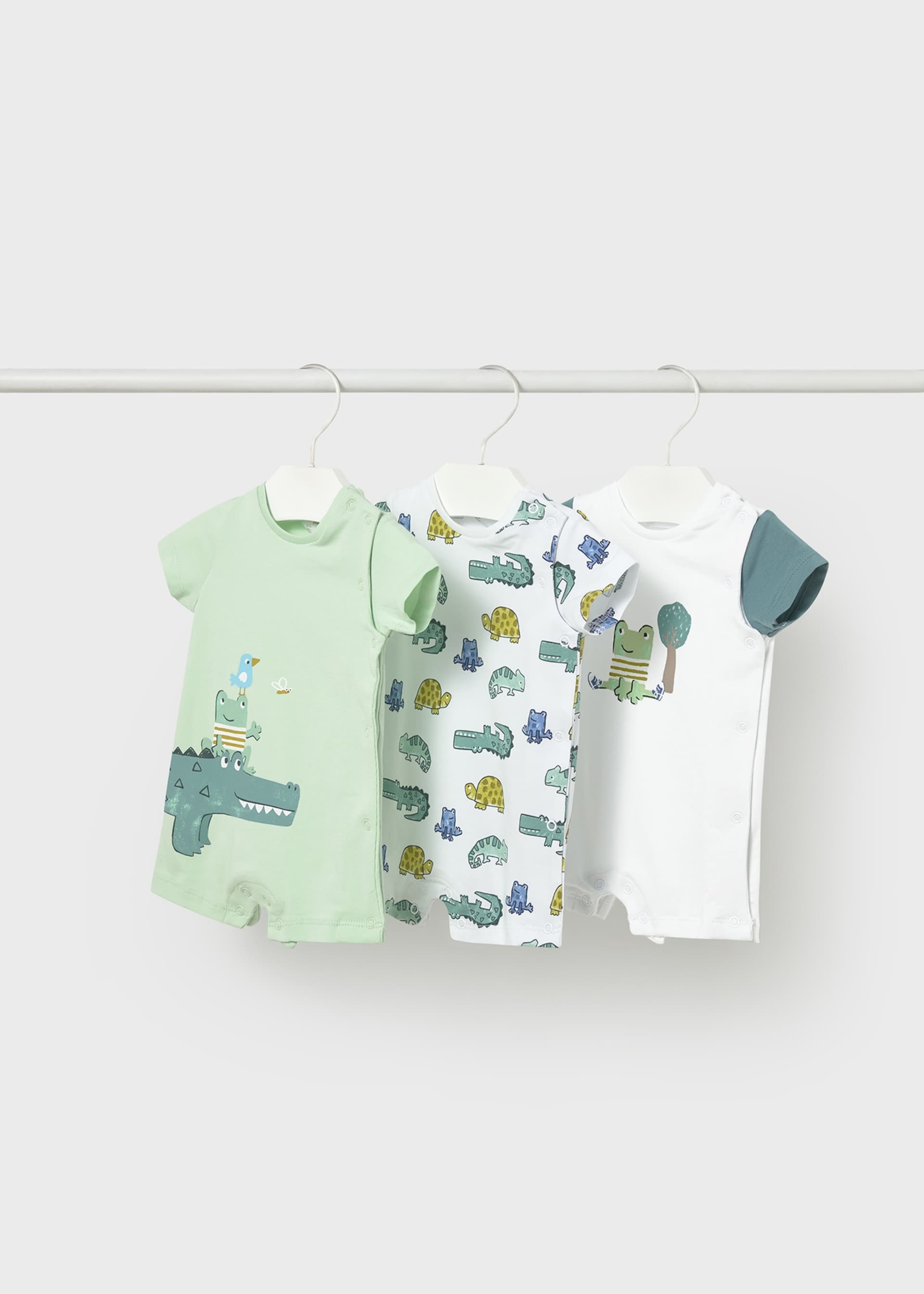 Pack 3 babygrows curtos recém nascido