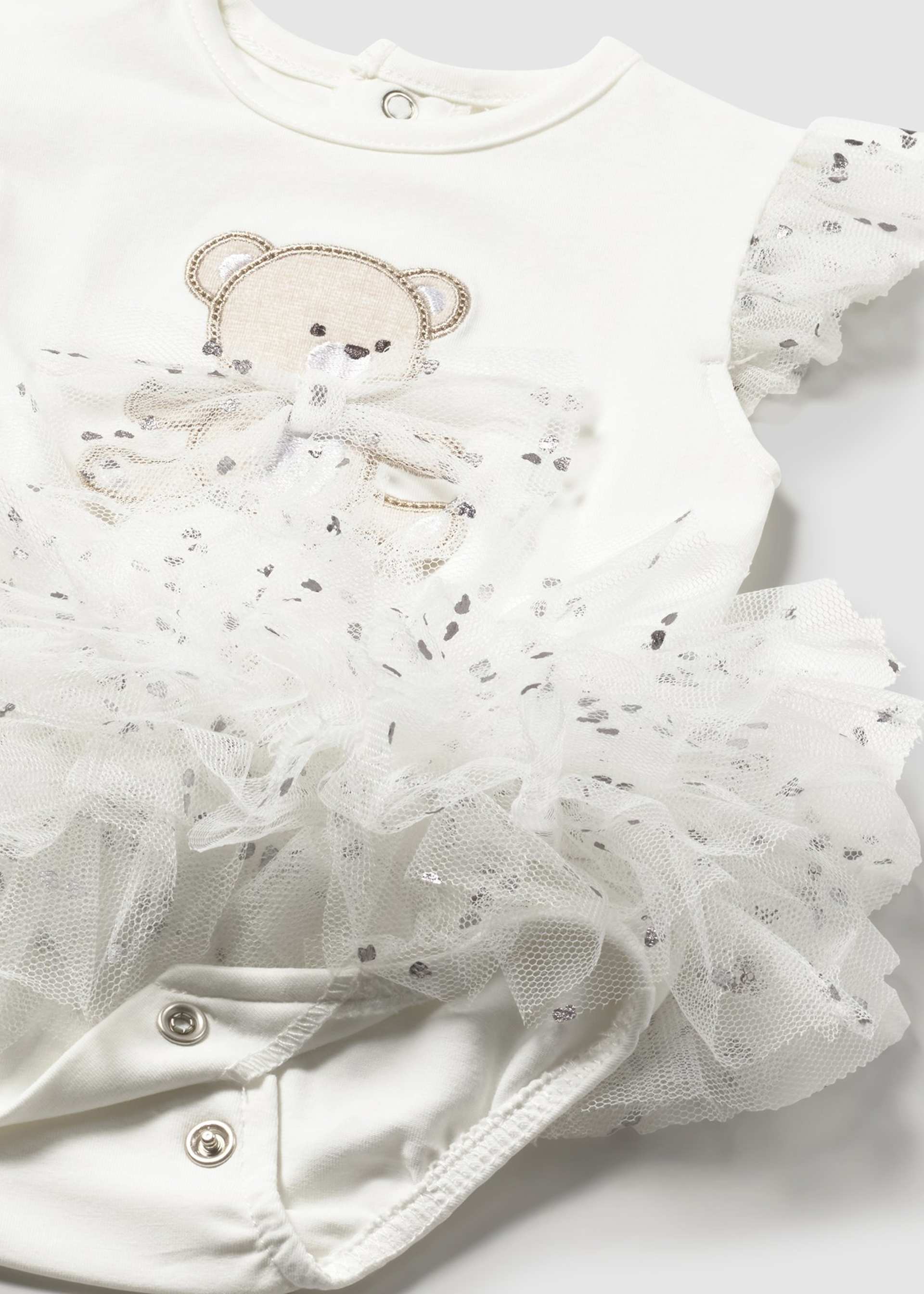 Bear tutu bodysuit with headband for newborn