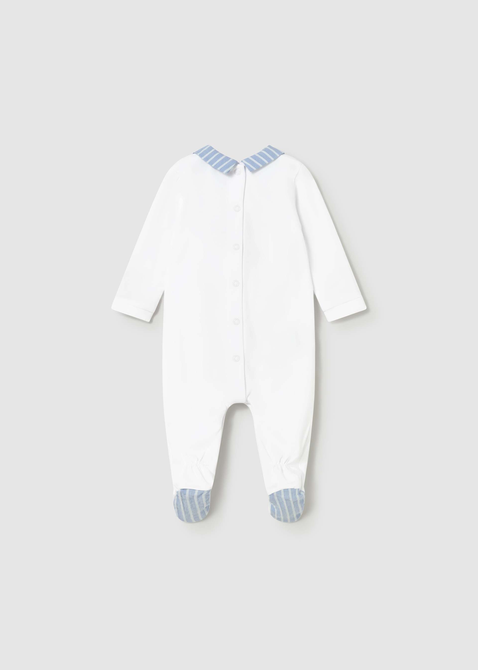 Pijama comprido bordado recém nascido