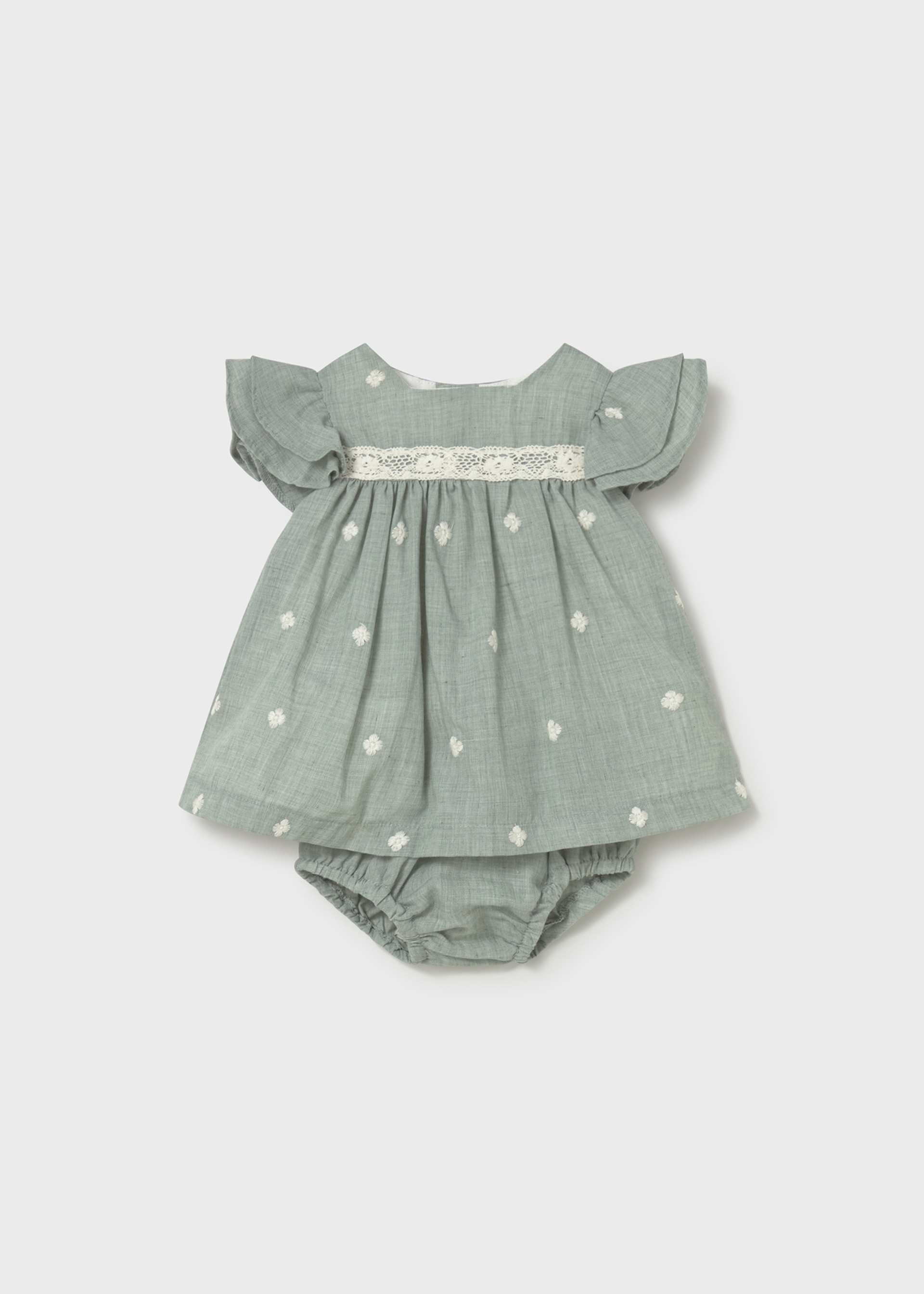 Newborn Girl Dress with Bloomers