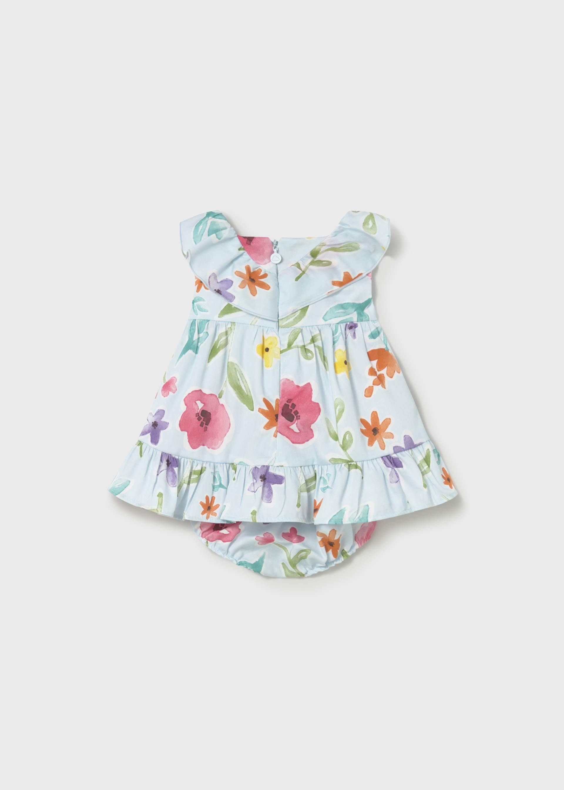 Vestito con copripannolino stampato neonata