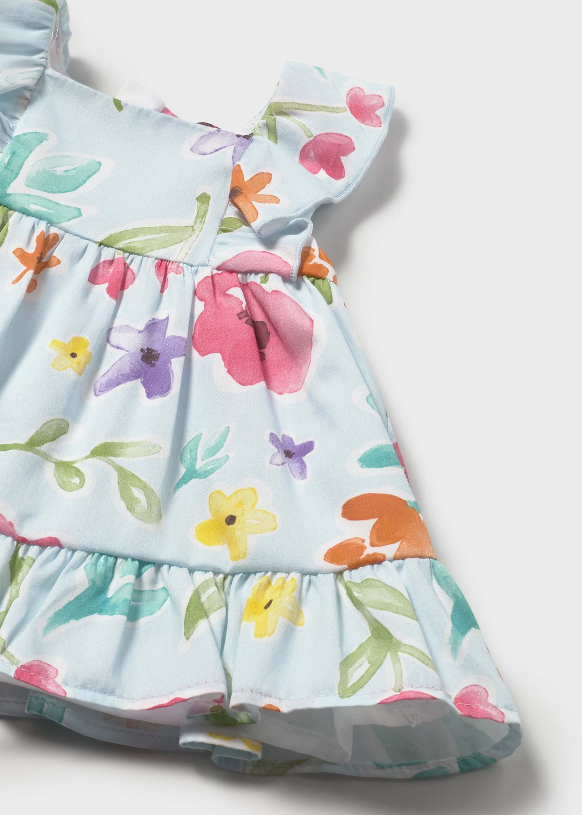 Newborn Girl Printed Dress with Bloomers