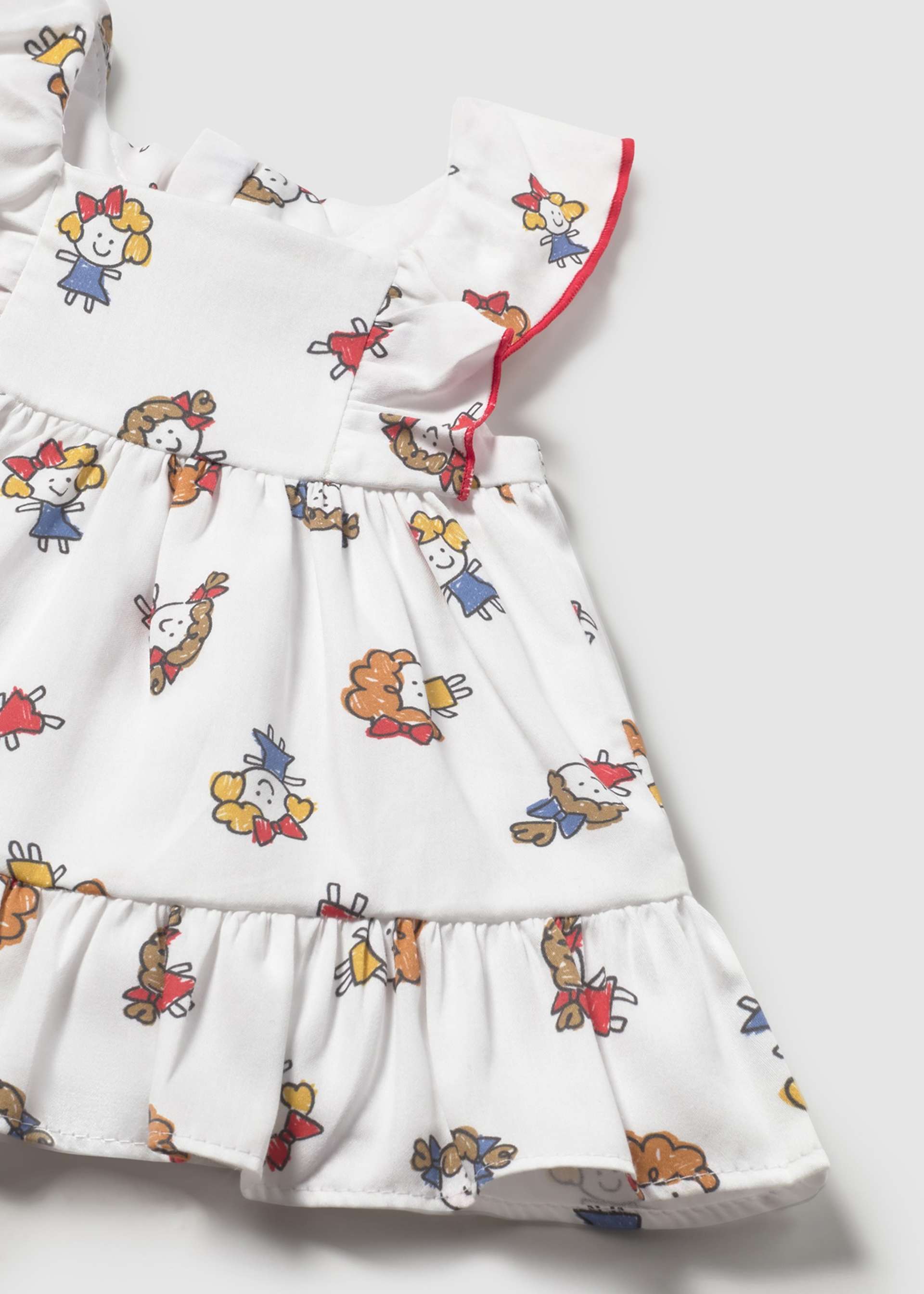 Vestido con cubrepañal estampado recién nacida