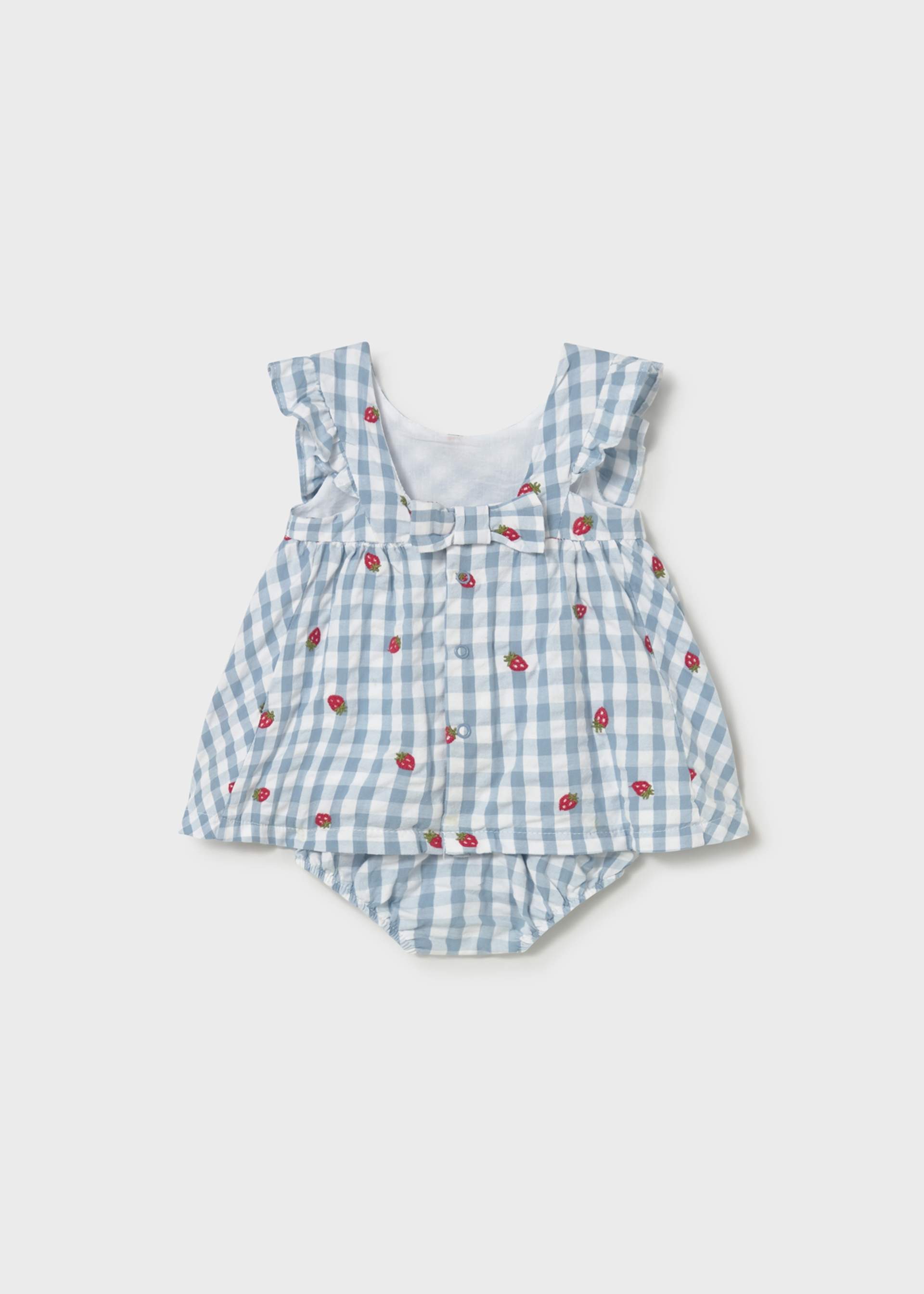 Newborn Girl Printed Dress with Bloomers