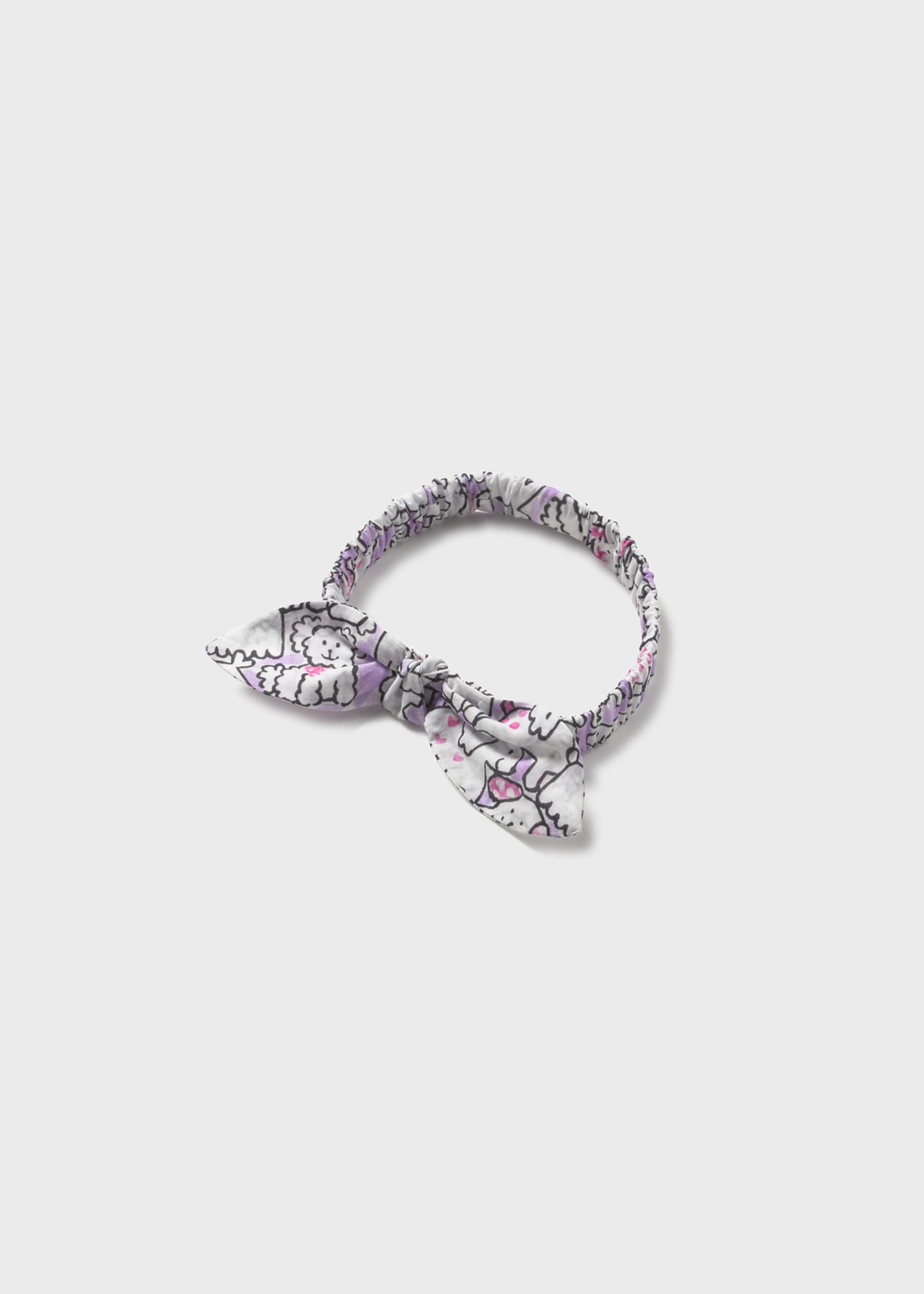 Newborn Girl Printed Dress with Headband