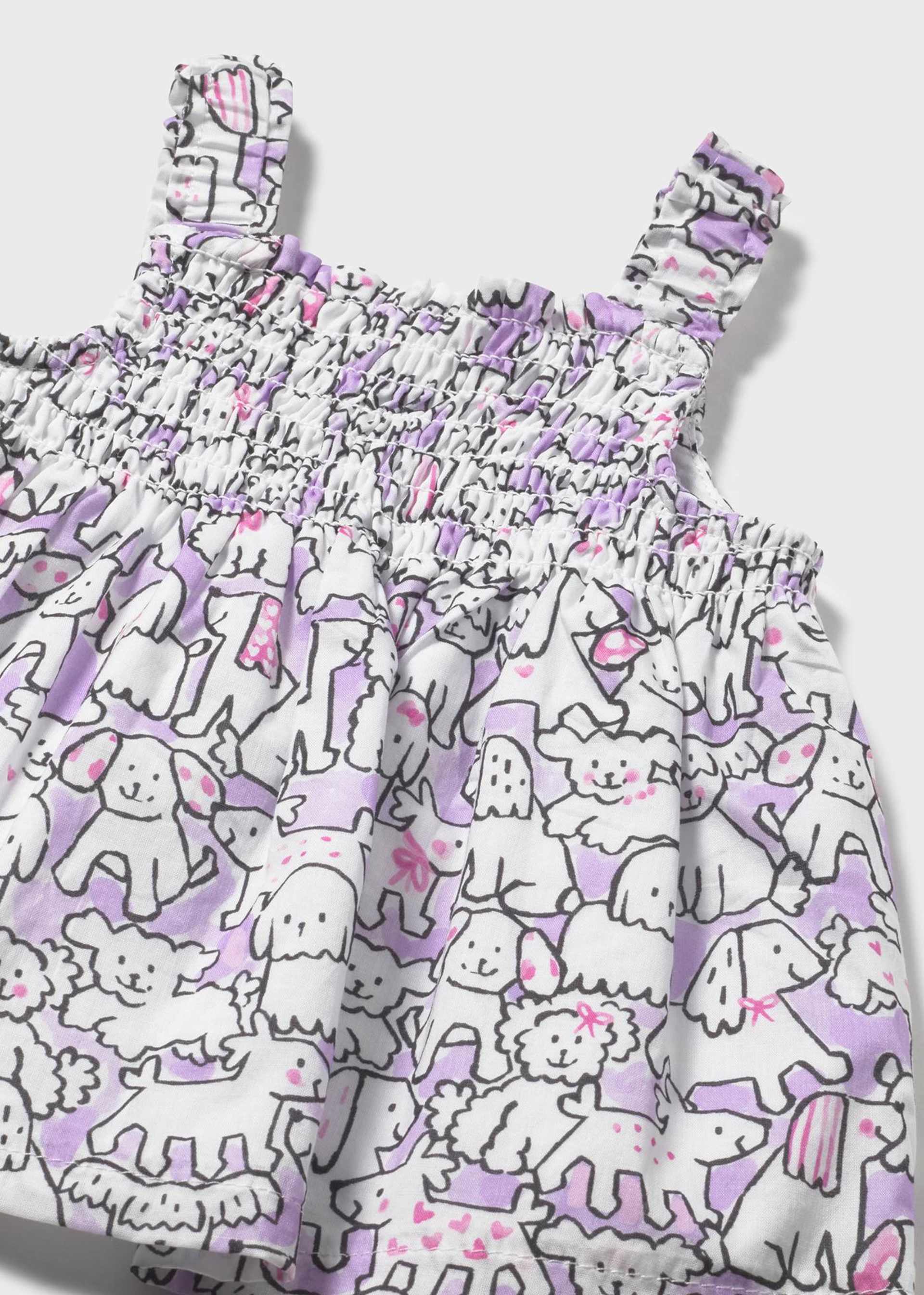 Robe imprimée avec serre-tête nouveau-né