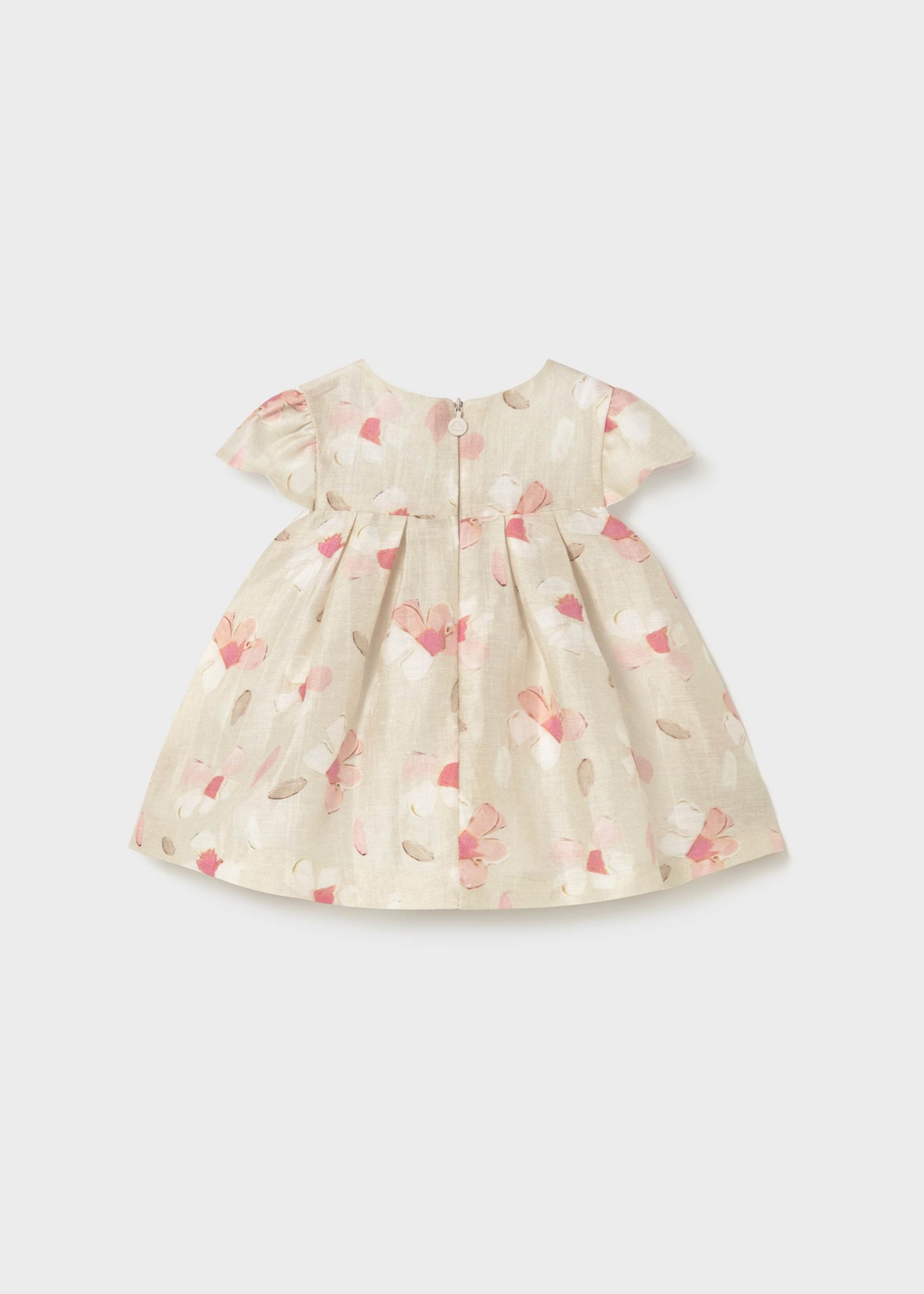 Vestido estampado cerimónia recém nascida