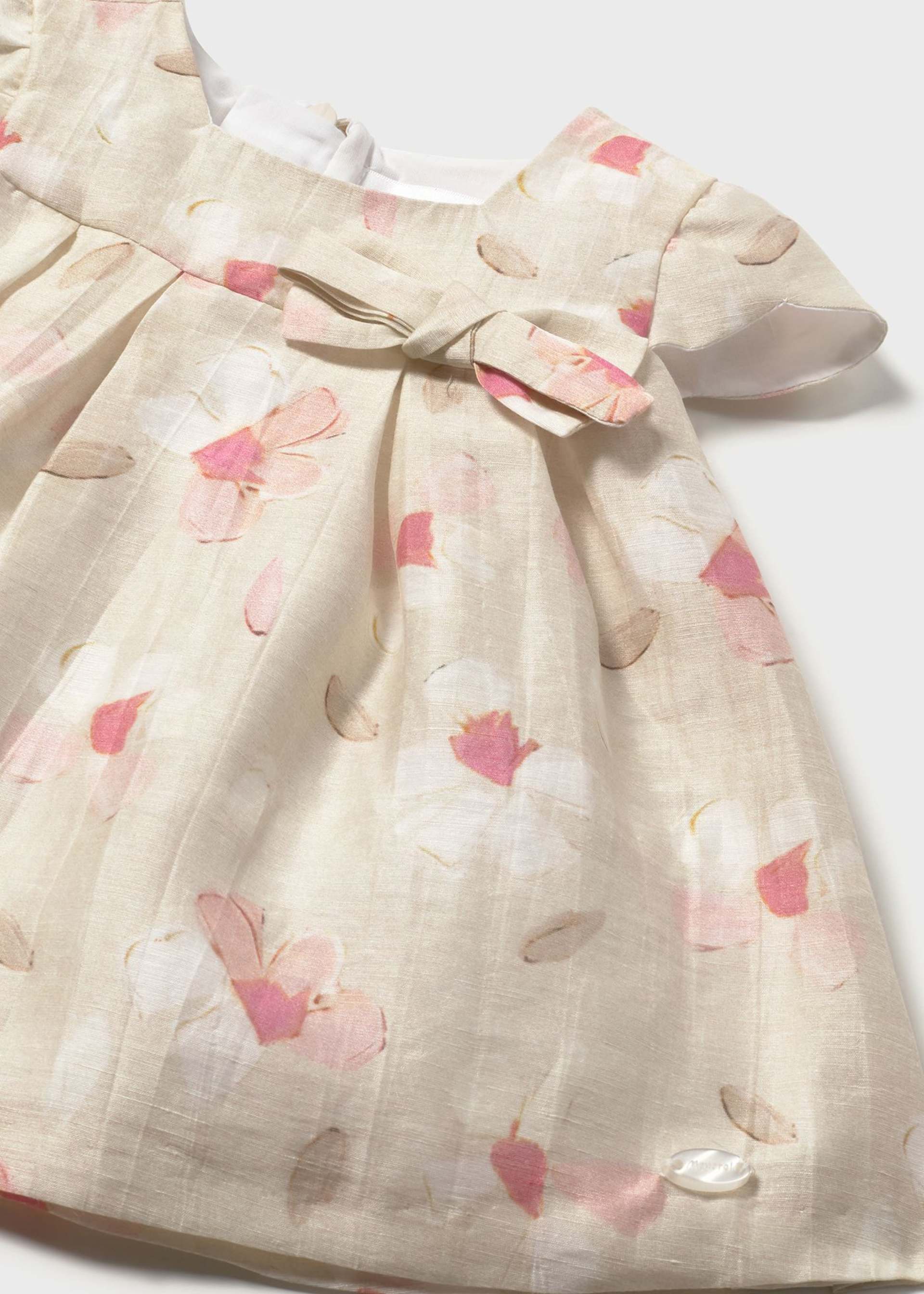 Vestido estampado cerimónia recém nascida