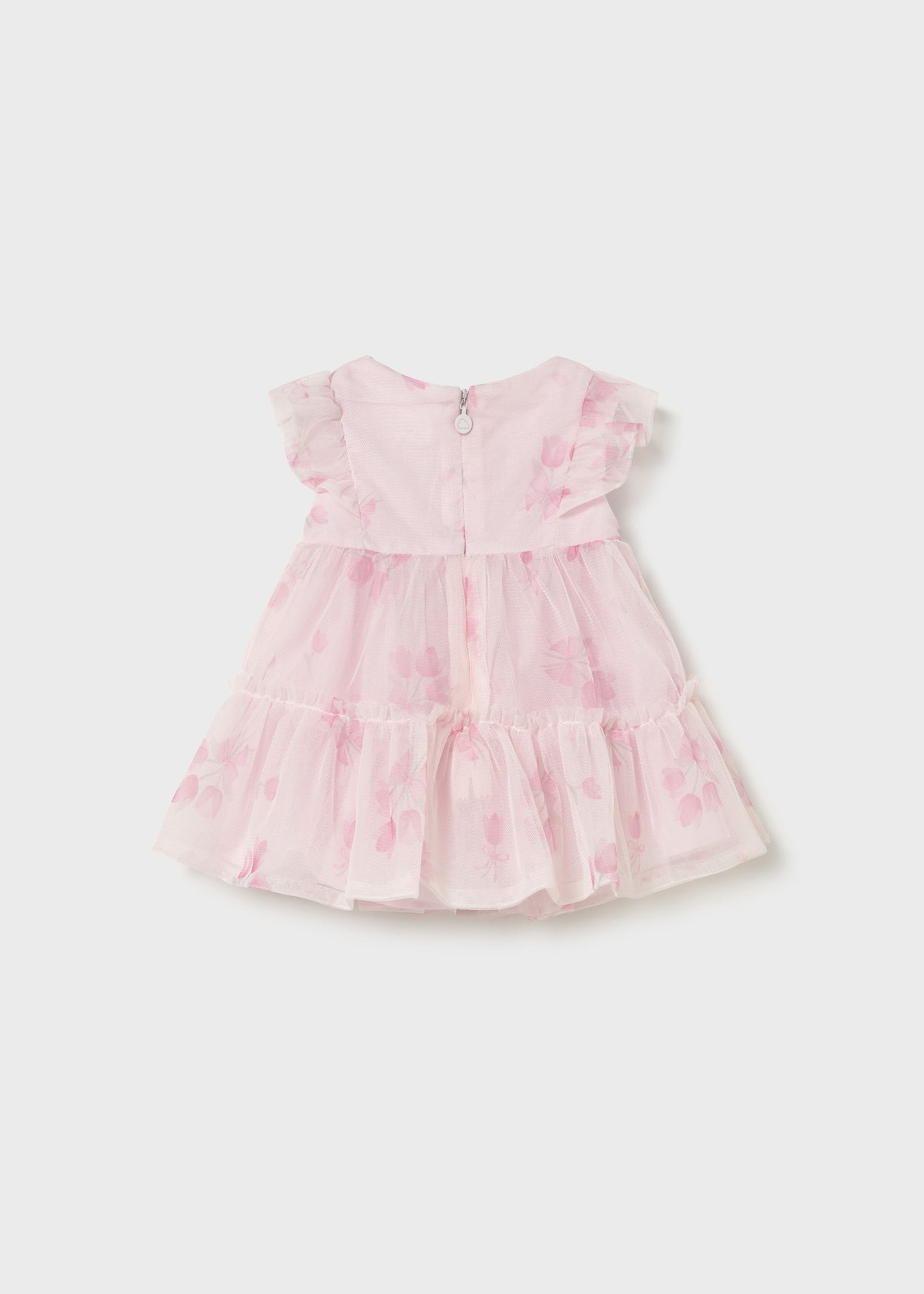 Vestido tule cerimónia recém nascida