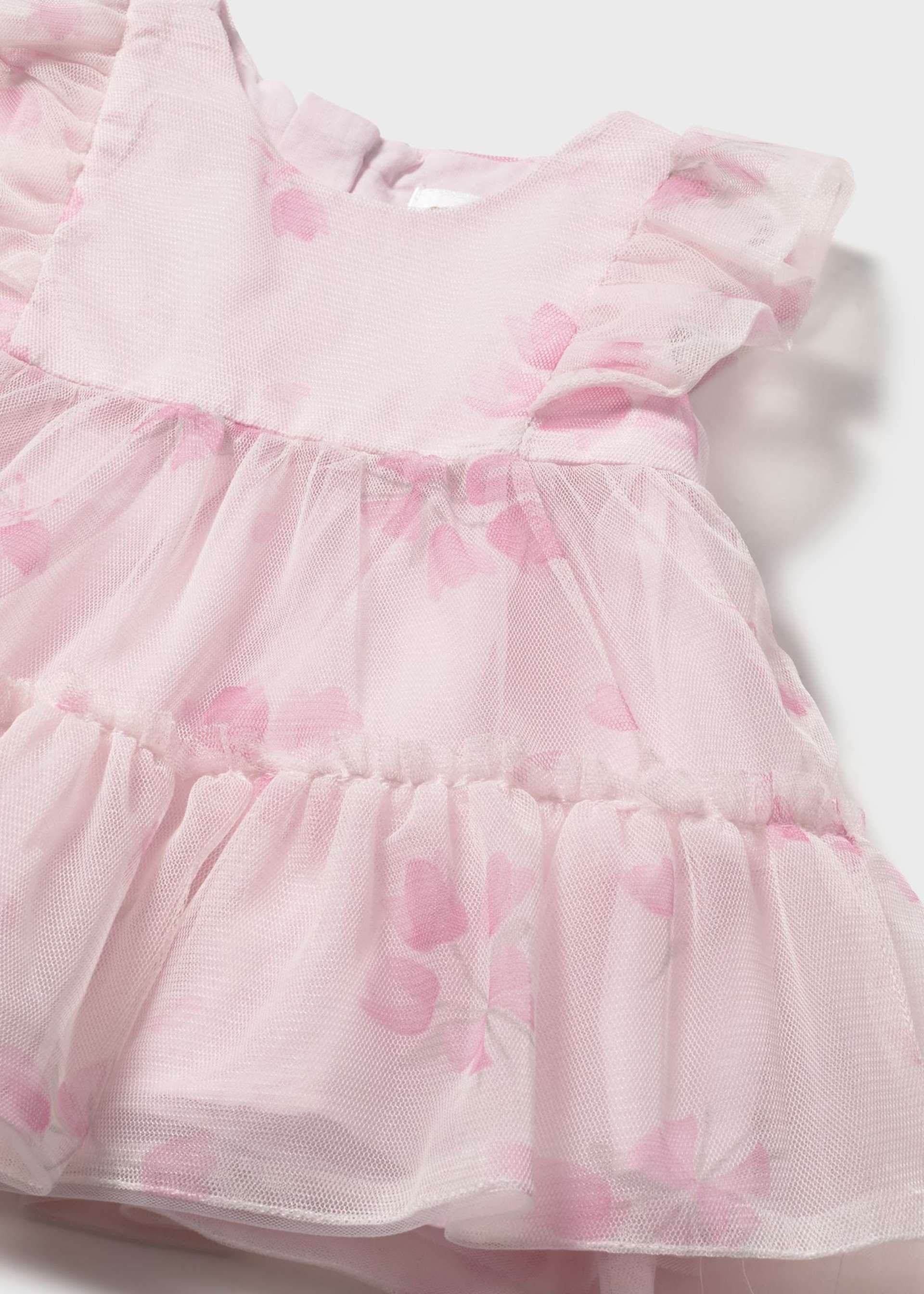 Vestido tule cerimónia recém nascida