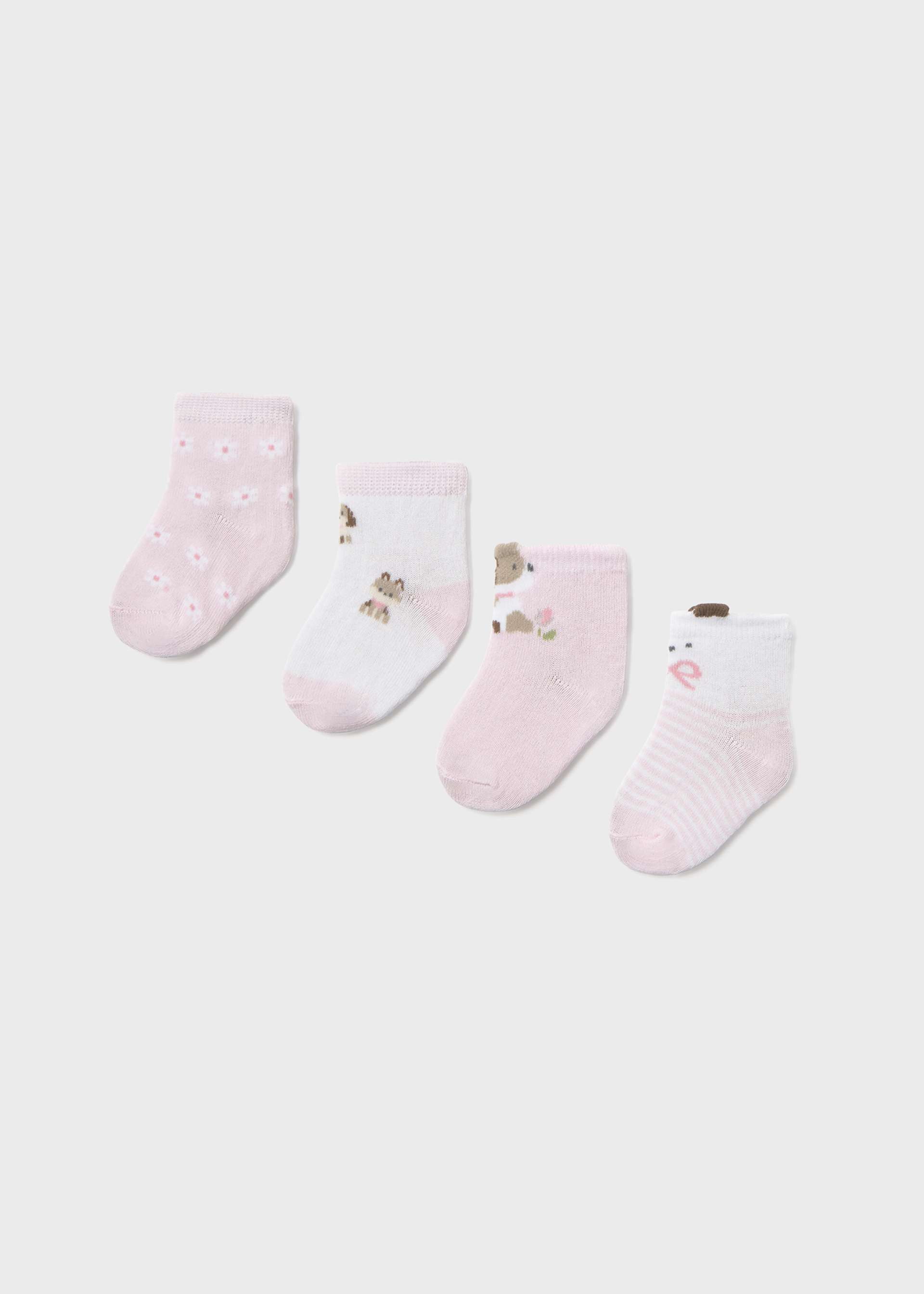 Newborn Girl 4-Pack Socks