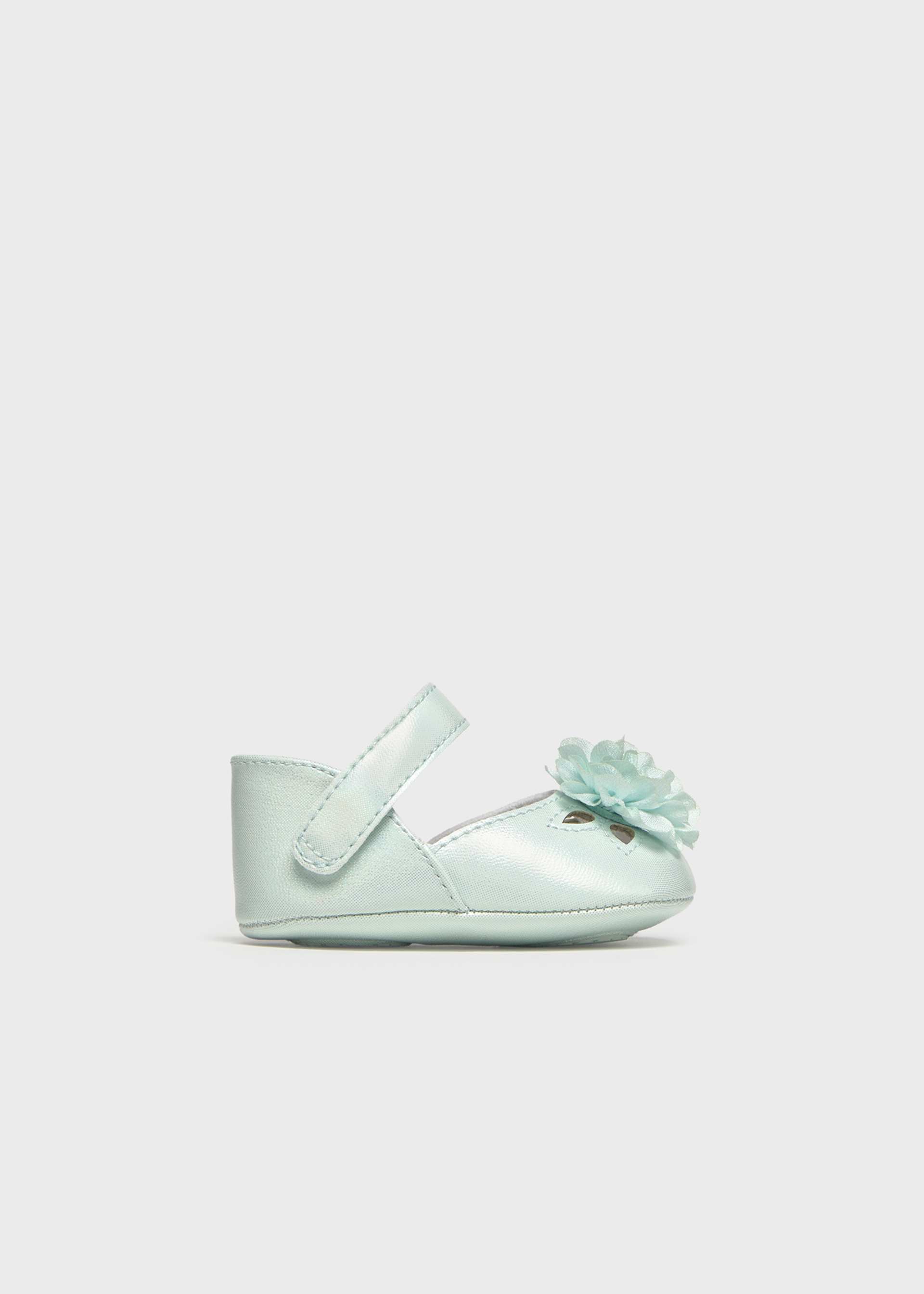 Festliche Spangenschuhe Blume Neugeborene