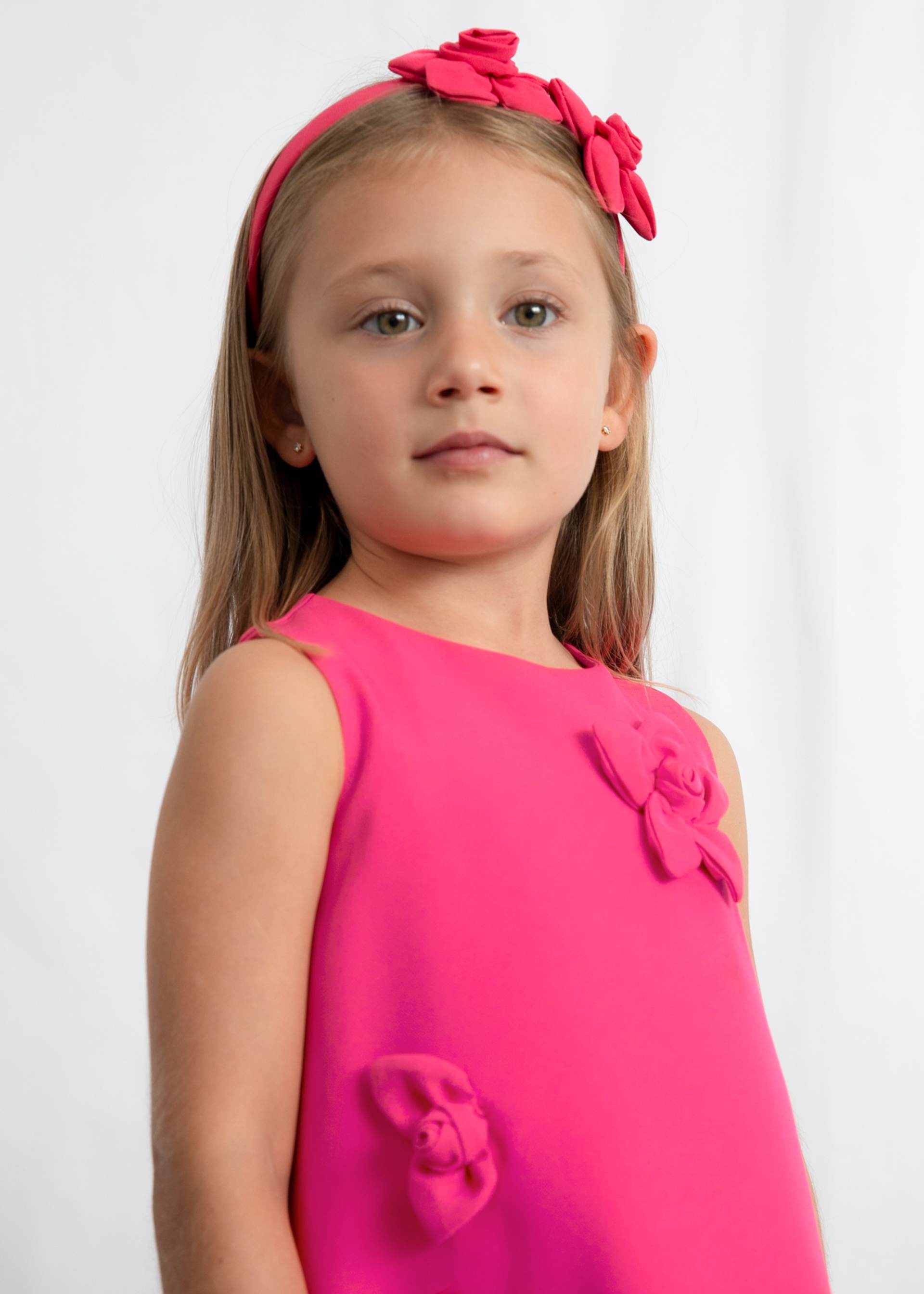 Girl Flower Applique Dress