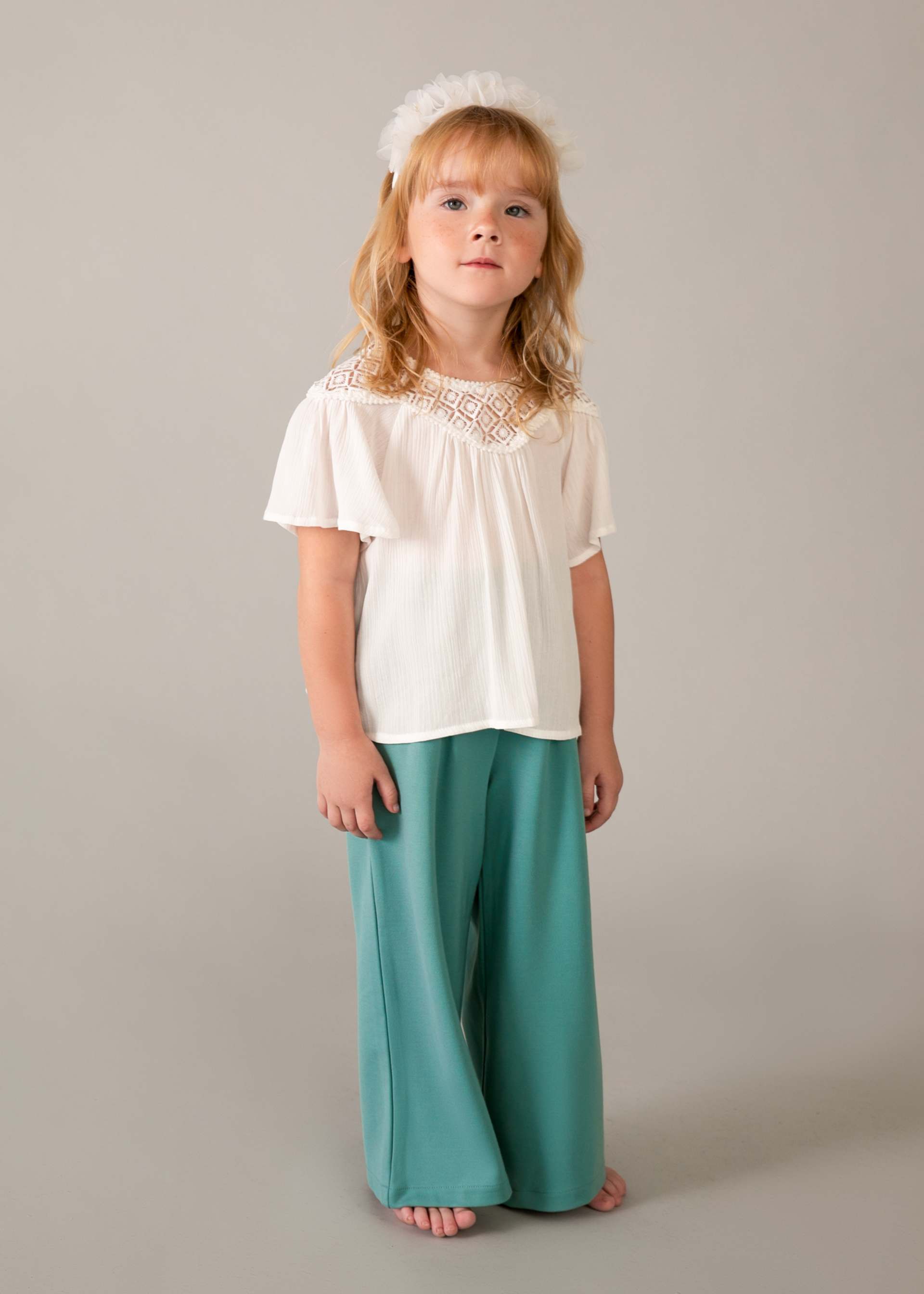 Long knit pants girls