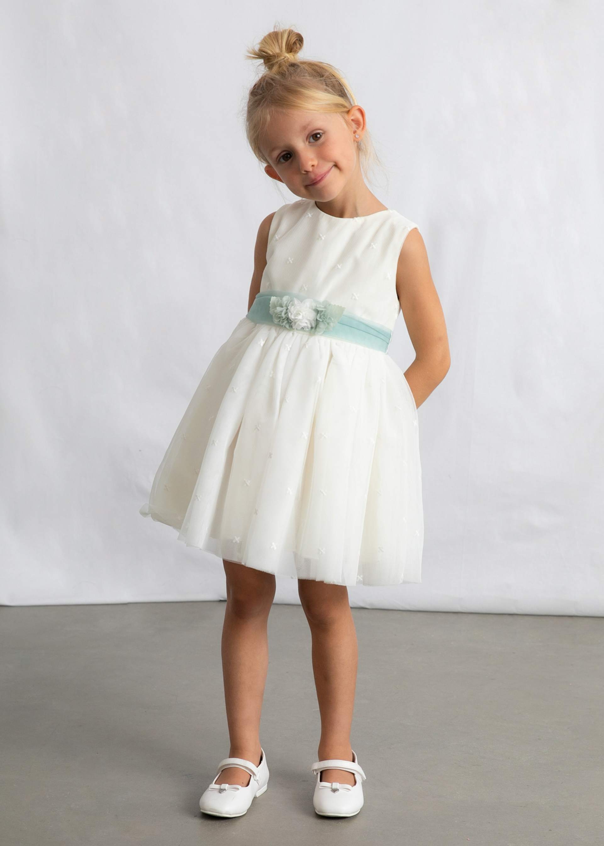 Girl Embroidered Tulle Dress