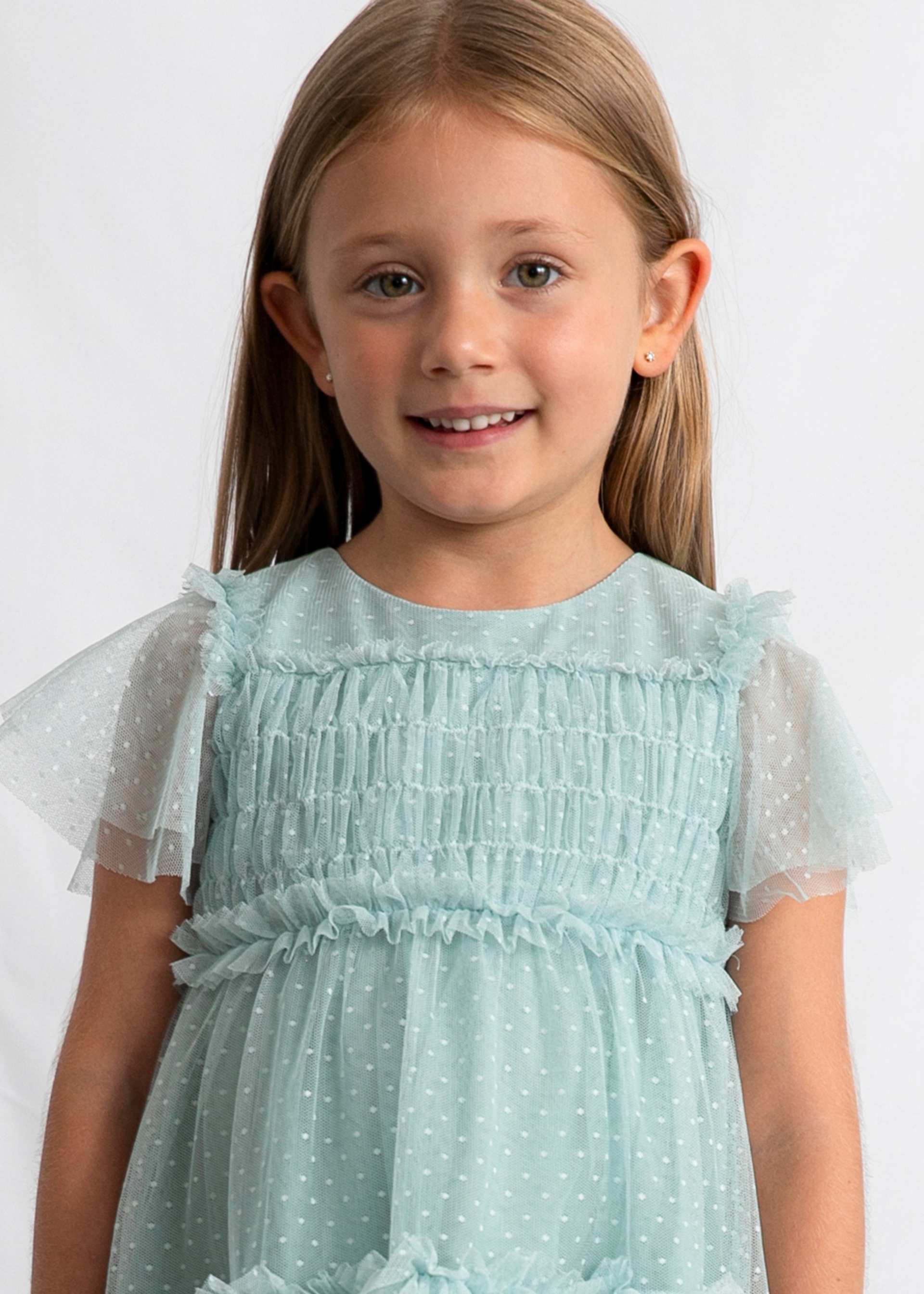 Vestido tule plumeti menina