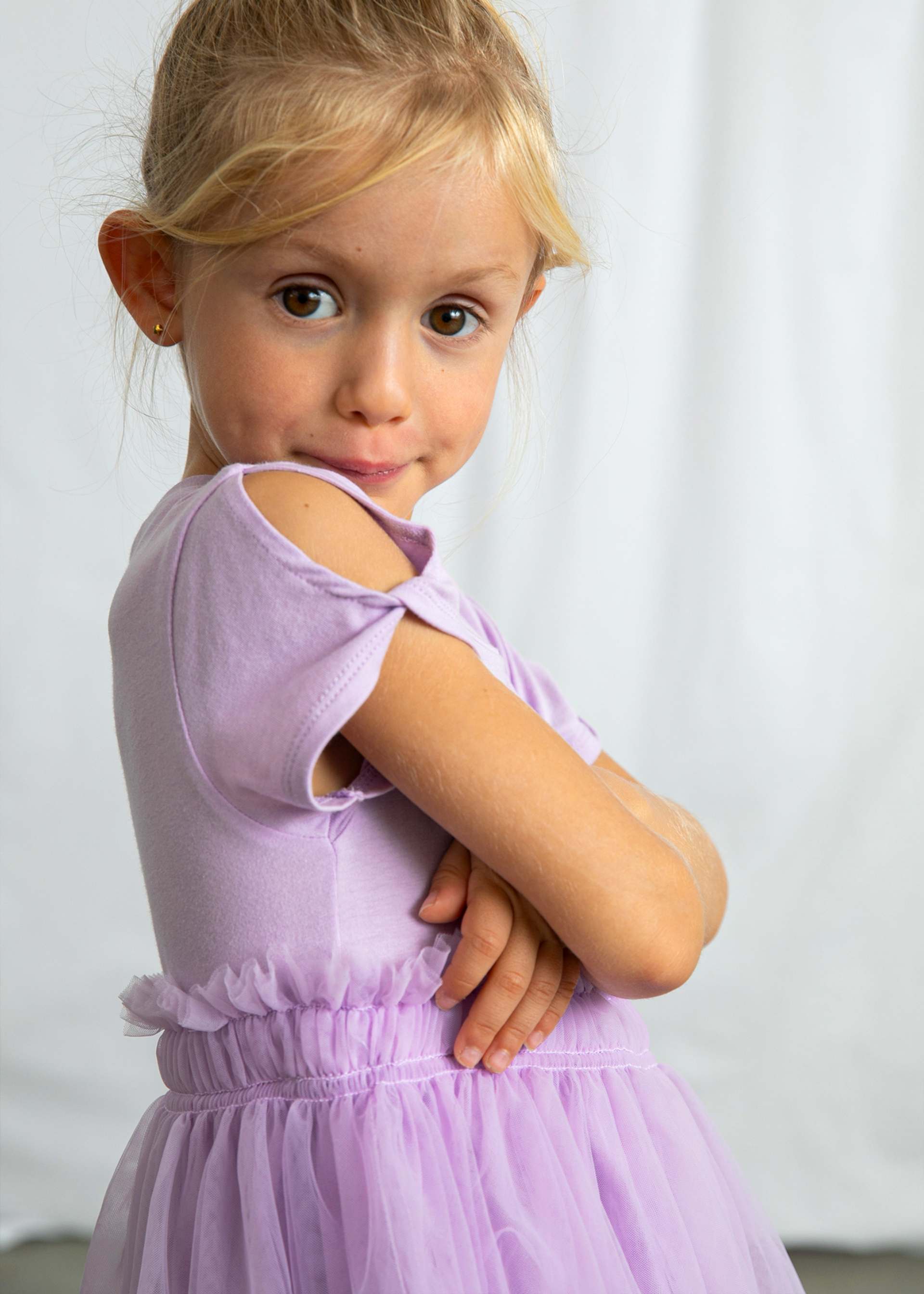 Vestido combinado niña