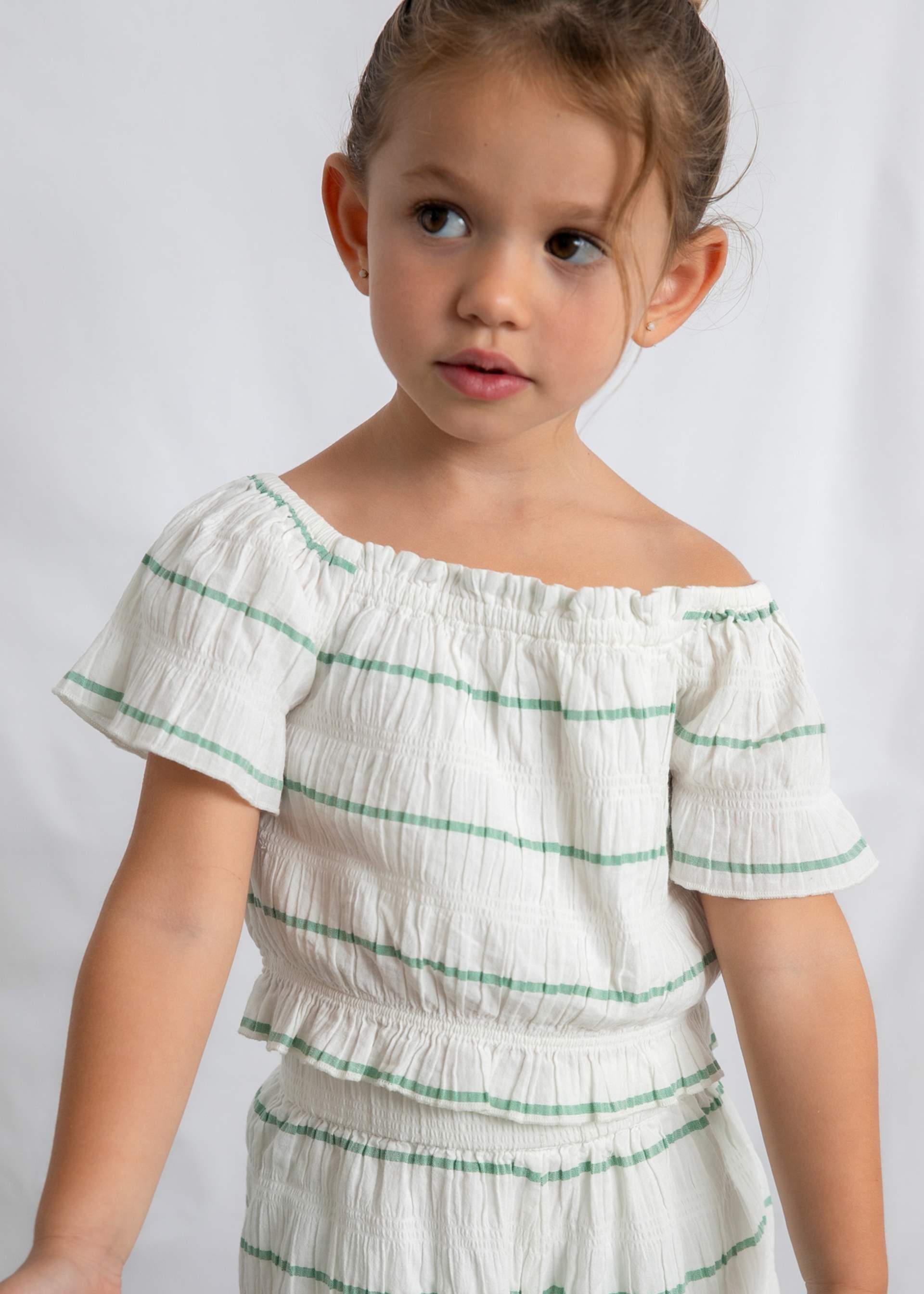 Girls' striped pants and top set