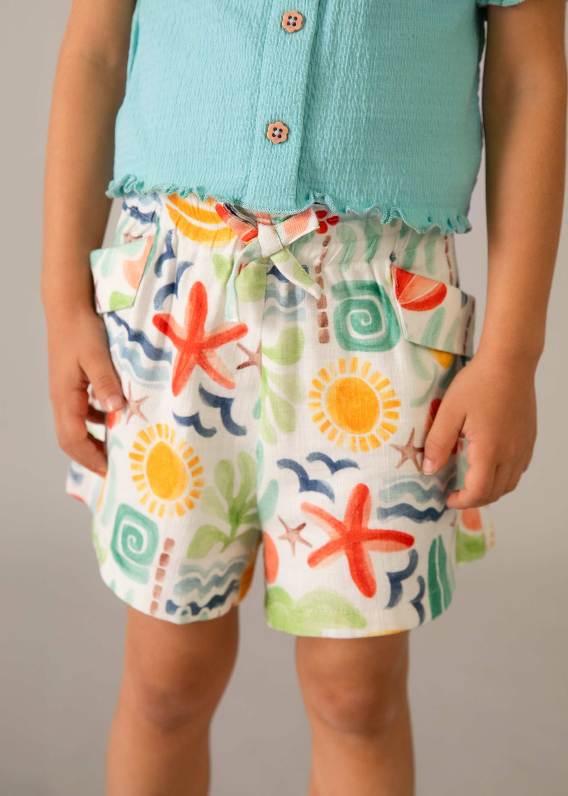 Short imprimé fille