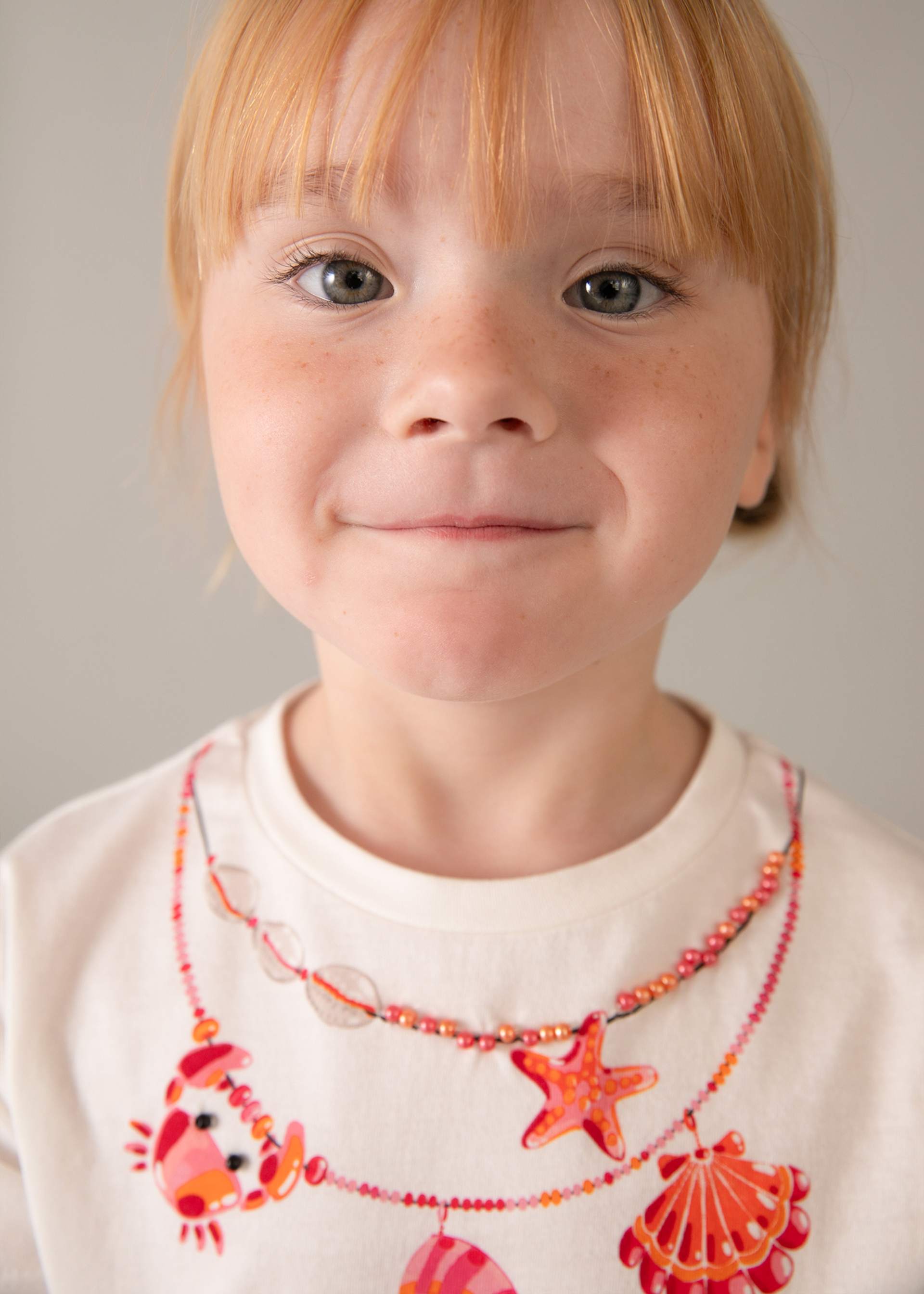 Print short set girl with ruffles