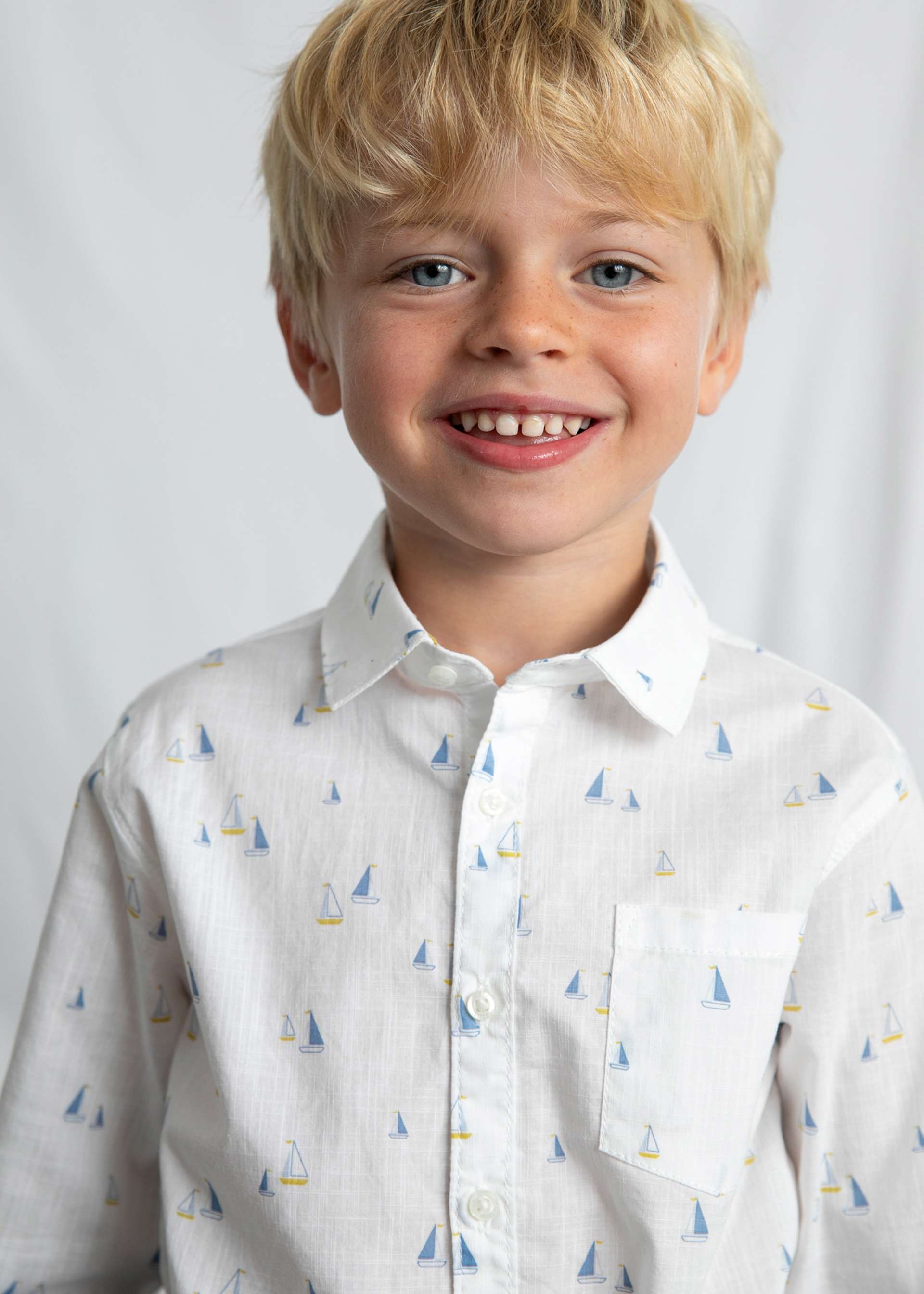 Chemise à manches longues avec lin garçon