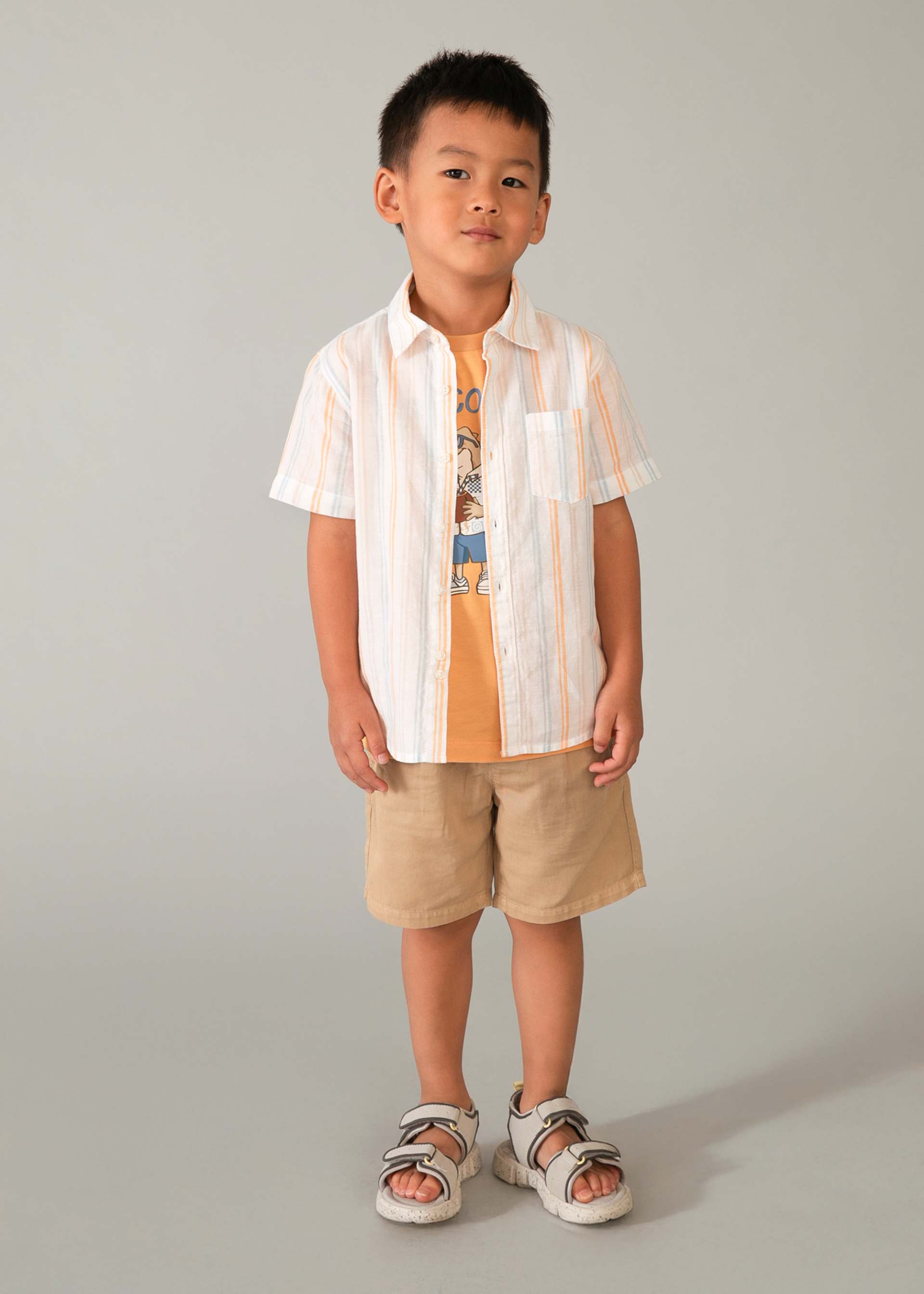 Camisa com linho menino