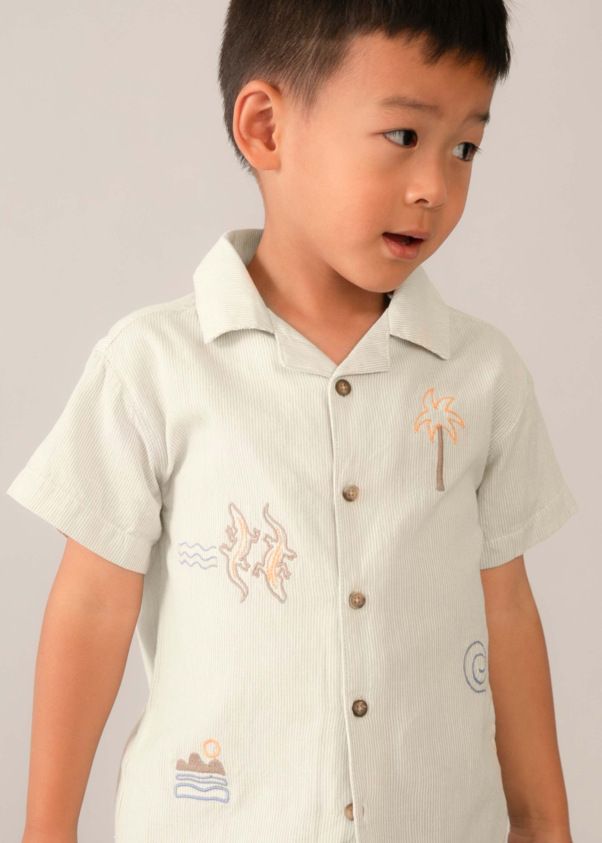 Camicia dettagli ricamati bambino