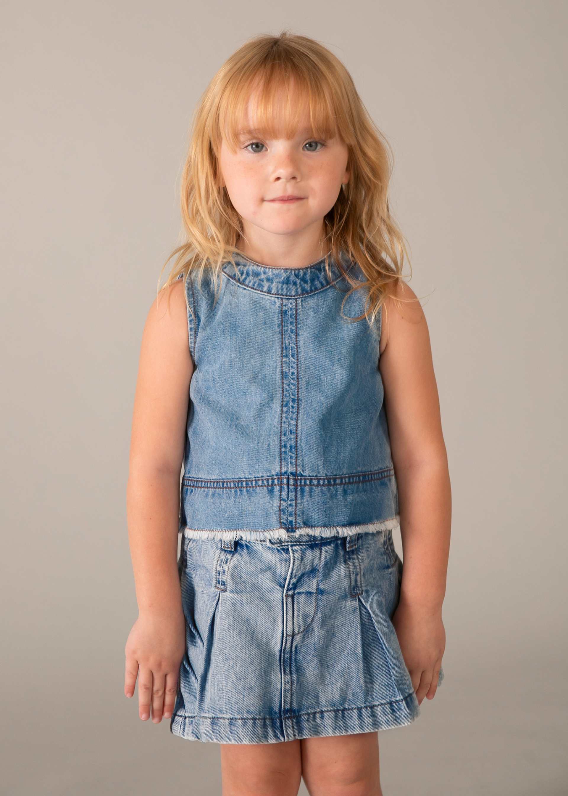 Girls' denim top