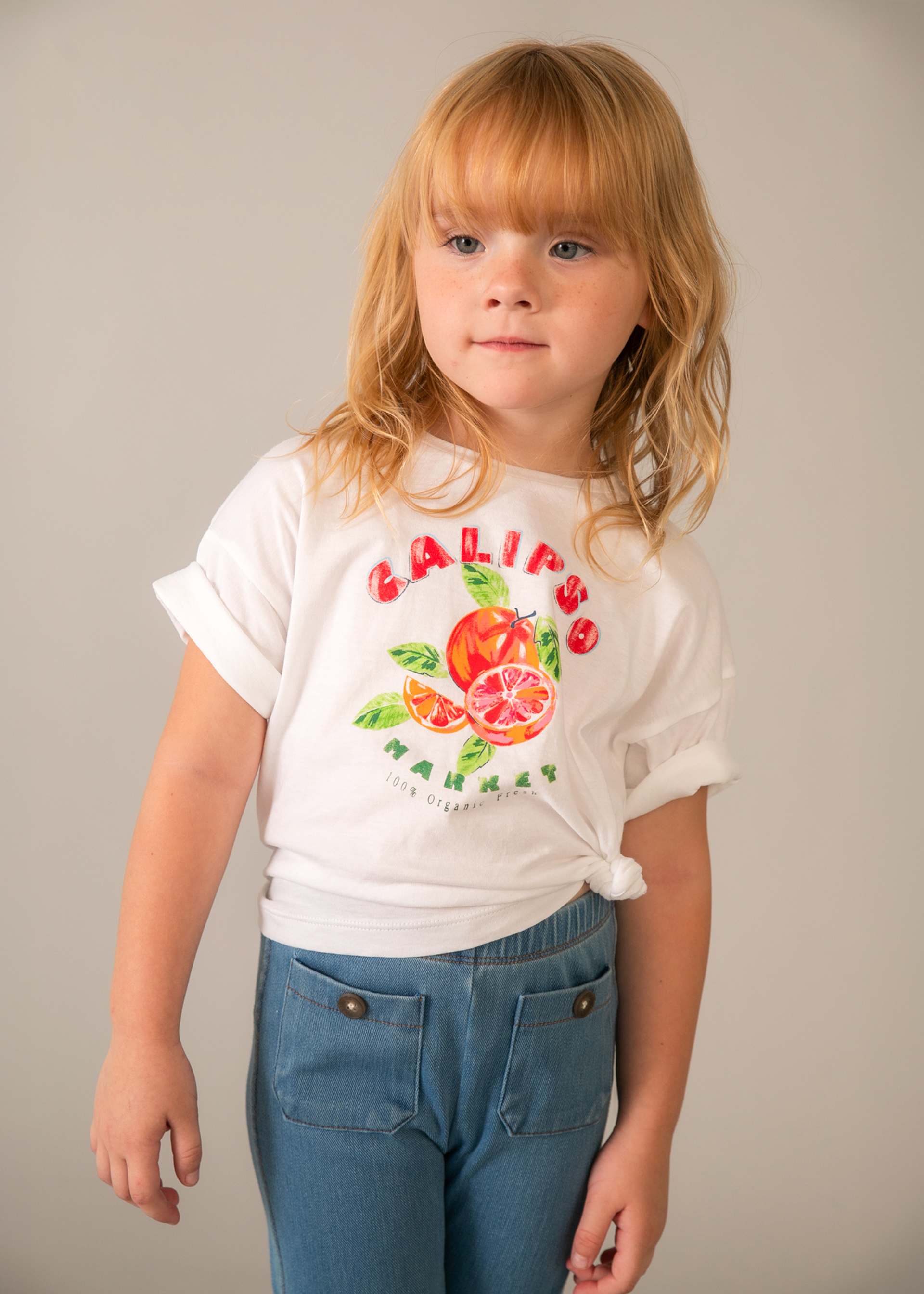Girl's drop shoulder T-shirt