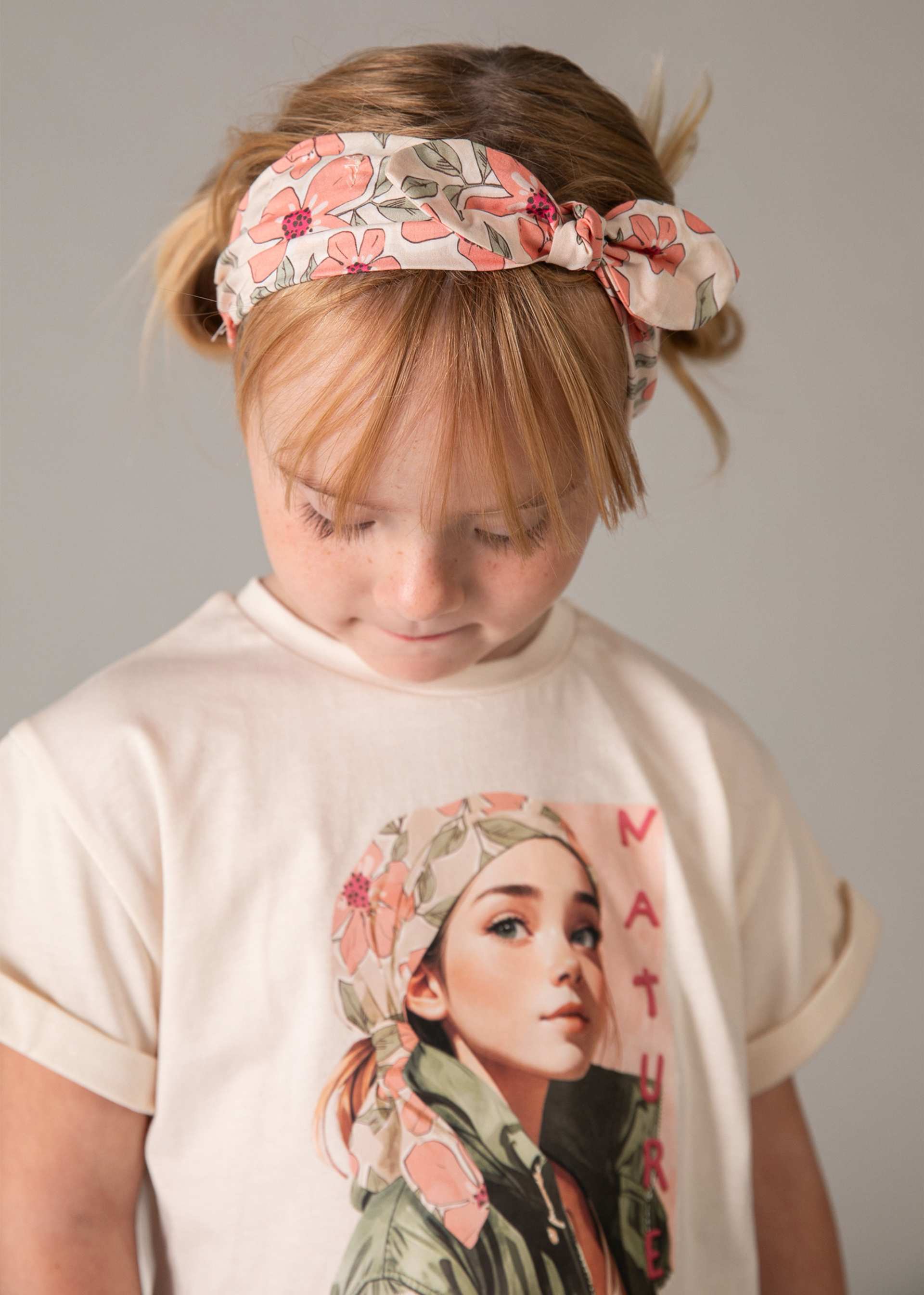 T-shirt avec élastique imprimé fille