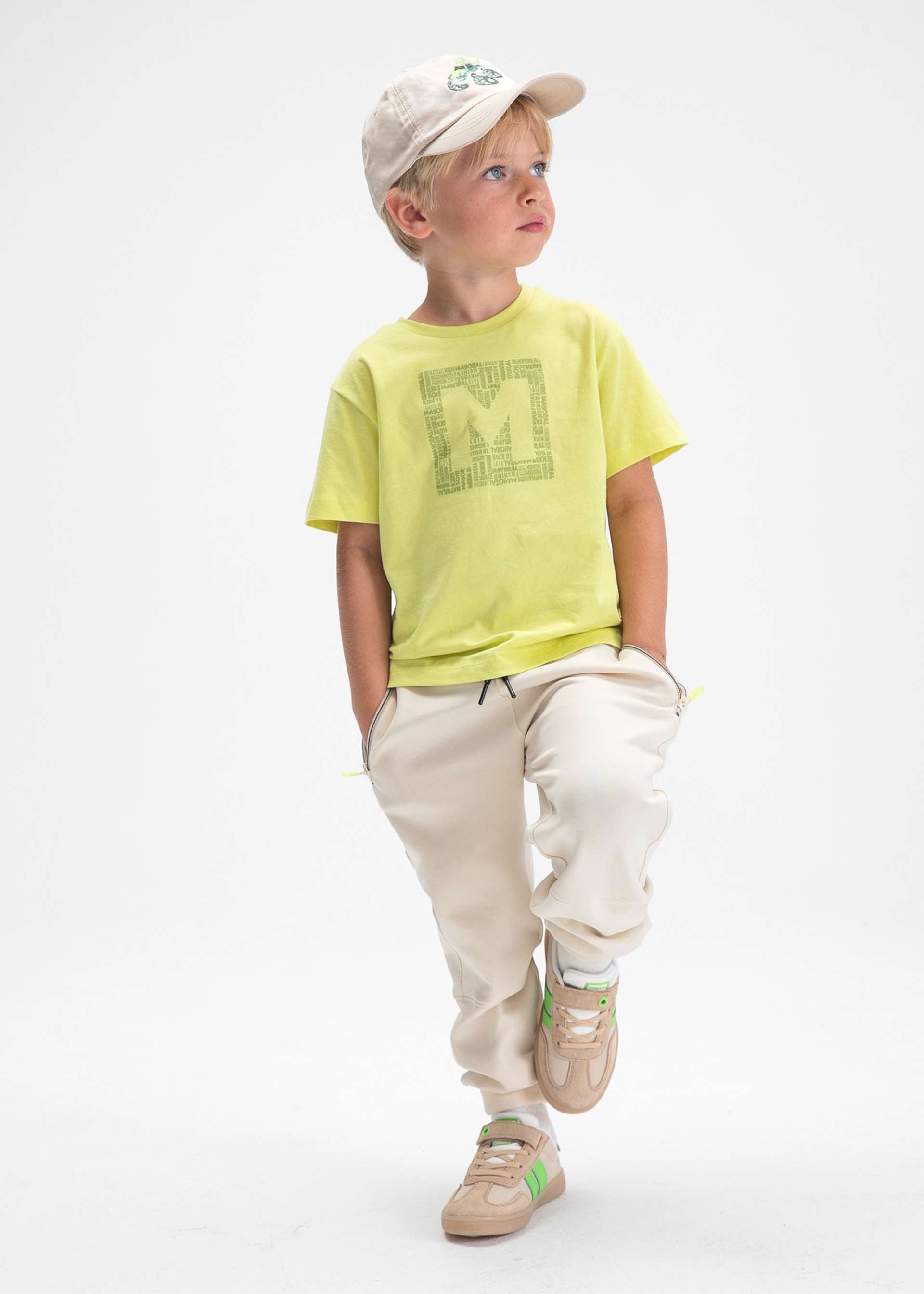 Playera básica letra niño