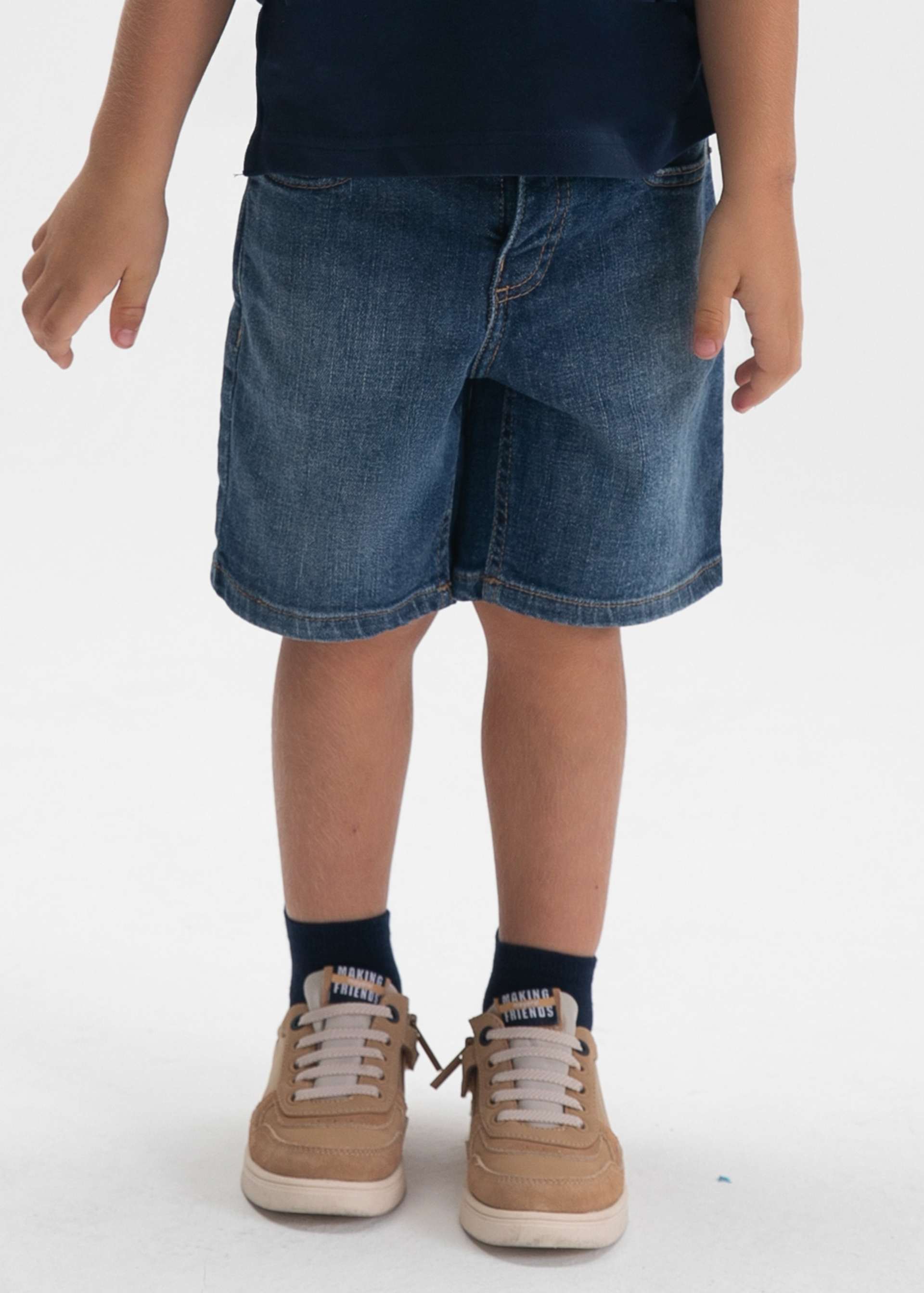 Bermudy jeansowe basic dla chłopca