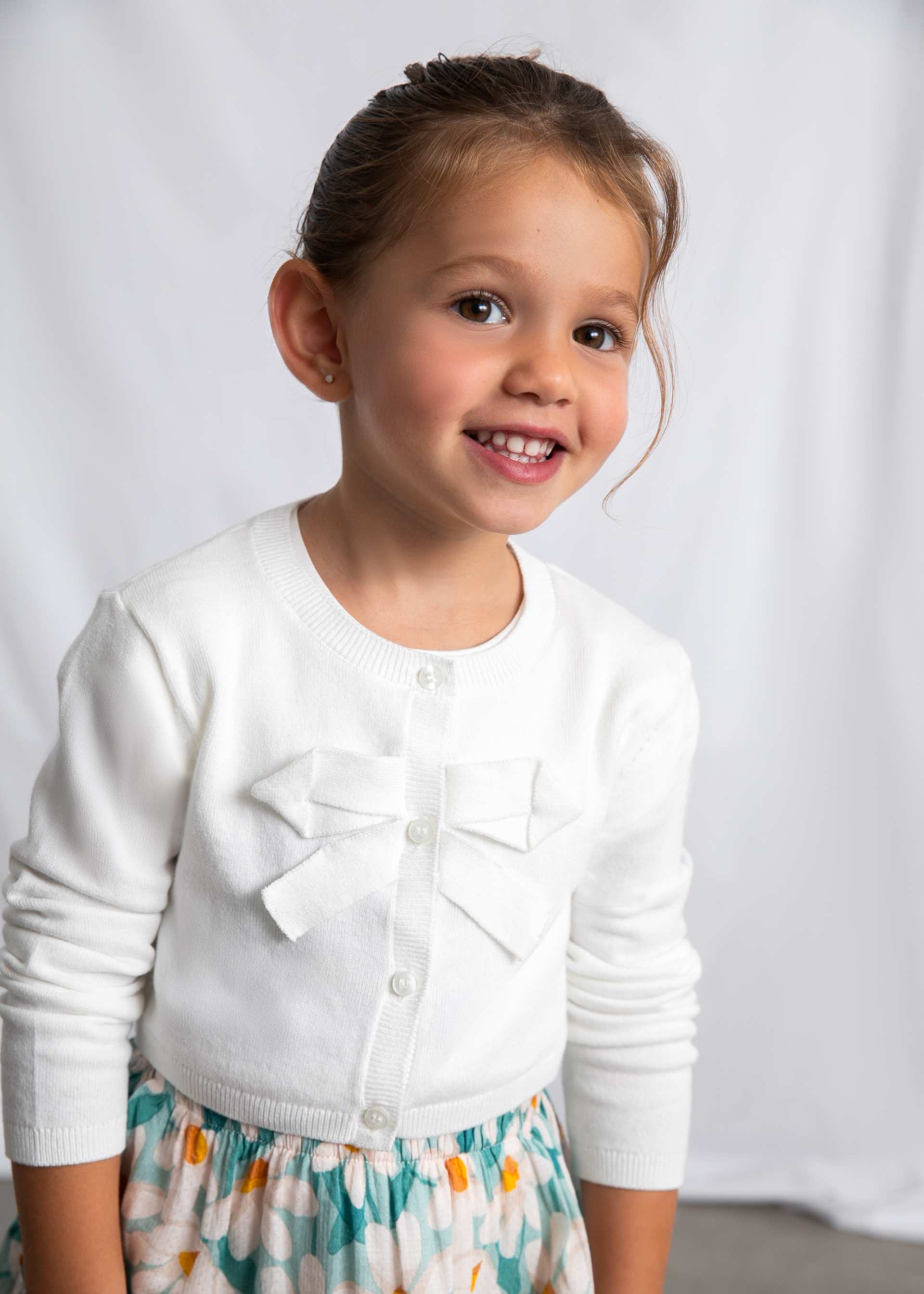 Cardigan basique en maille col rond