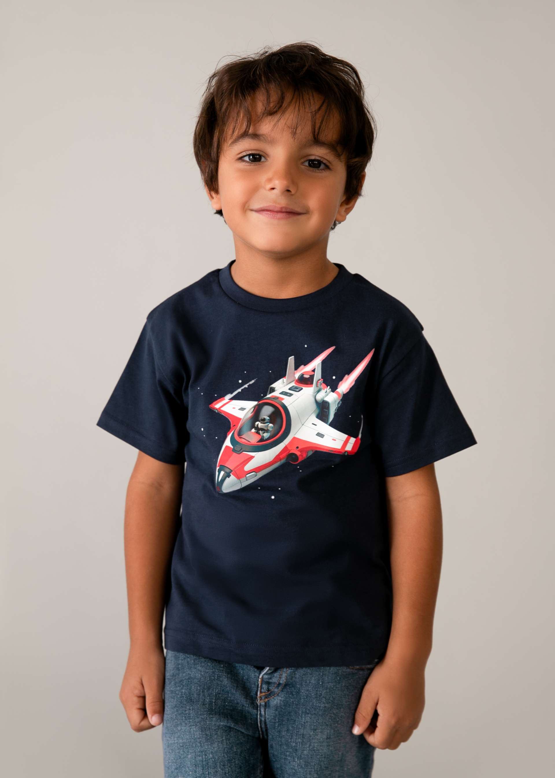 T-Shirt Space-Motiv Jungen