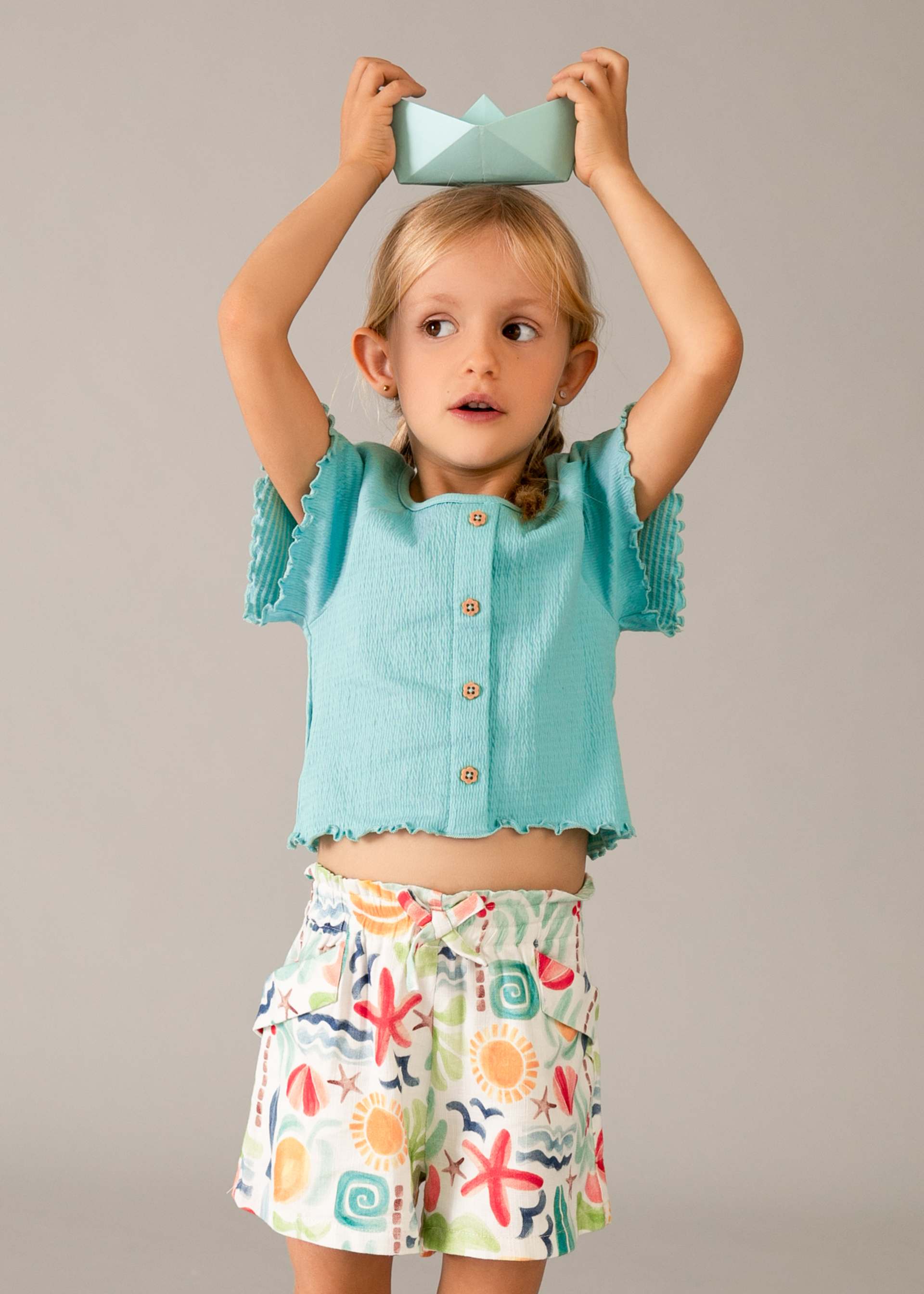 Short imprimé fille