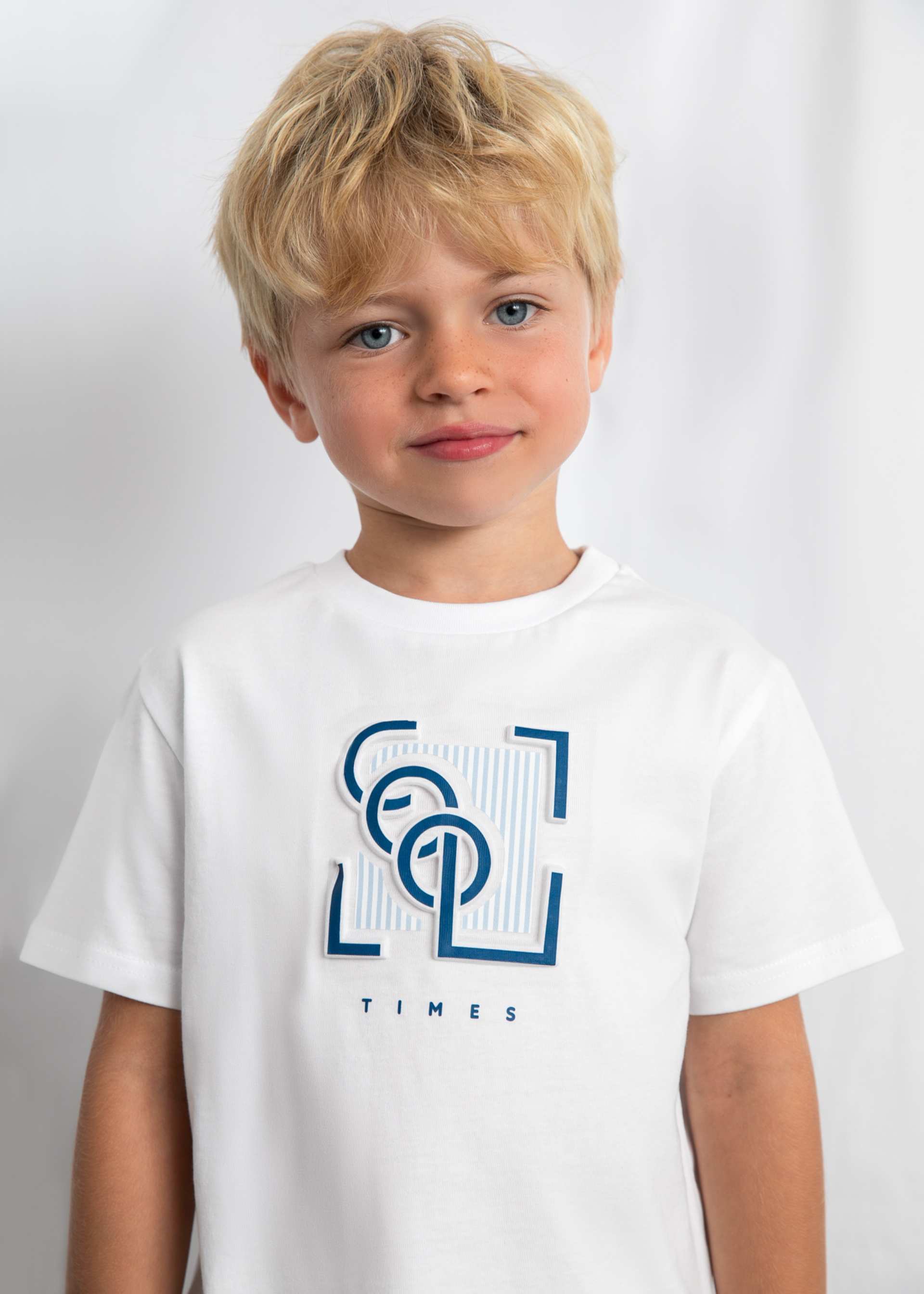 Embossed T-shirt for boys