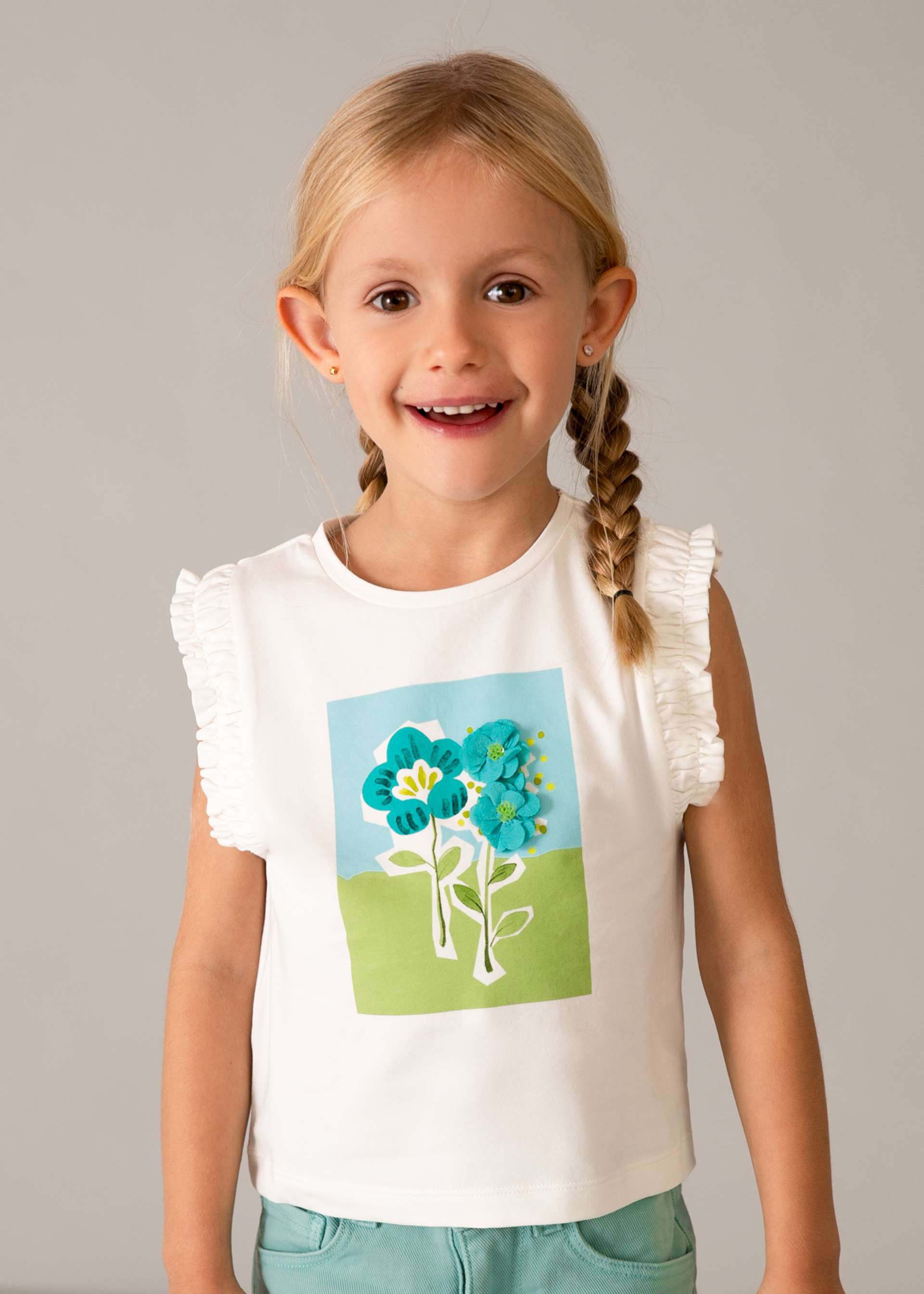 T-Shirt Blumen Mädchen