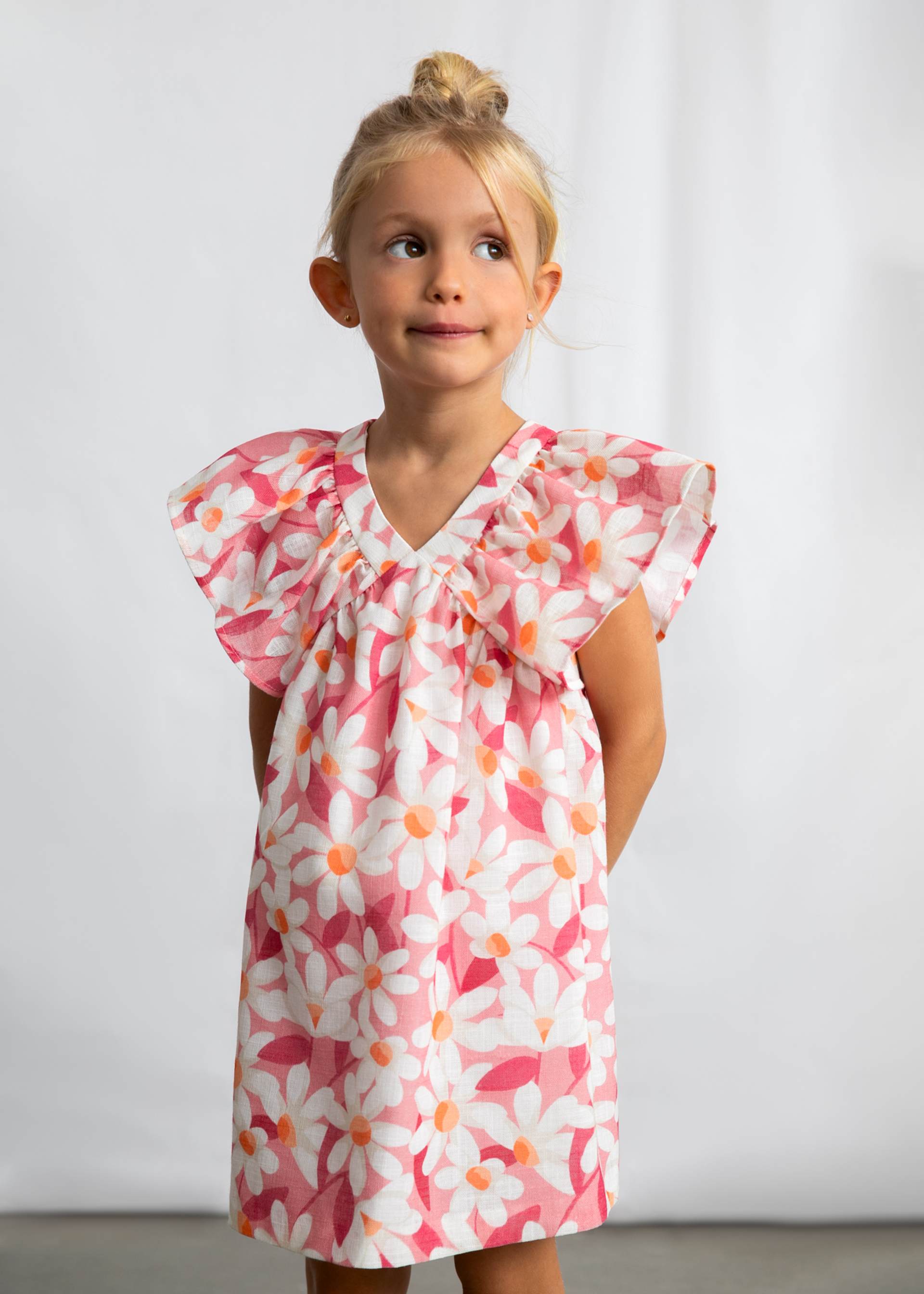 Robe cérémonie imprimé floral fille