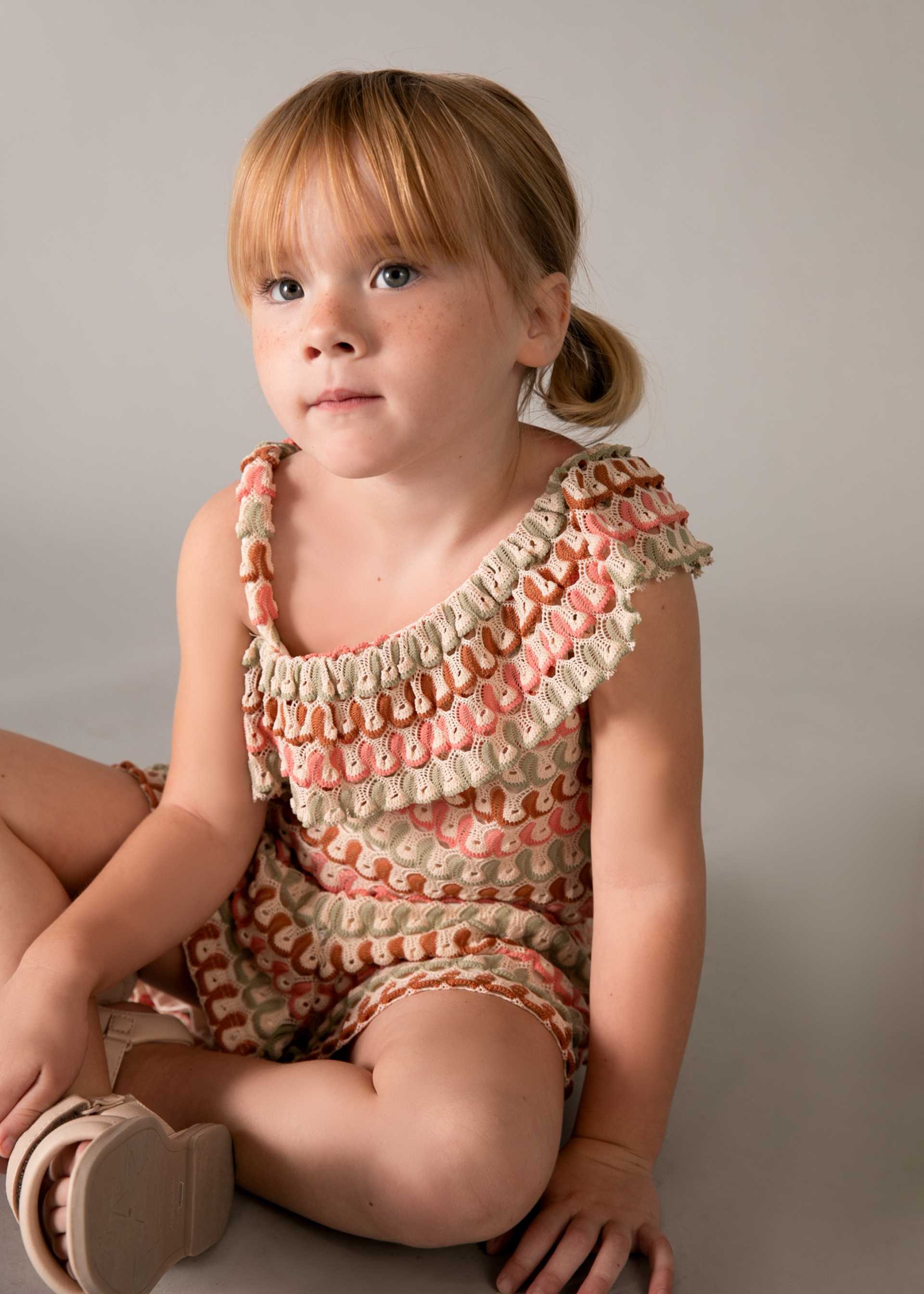 Ensemble short et top asymétrique fille