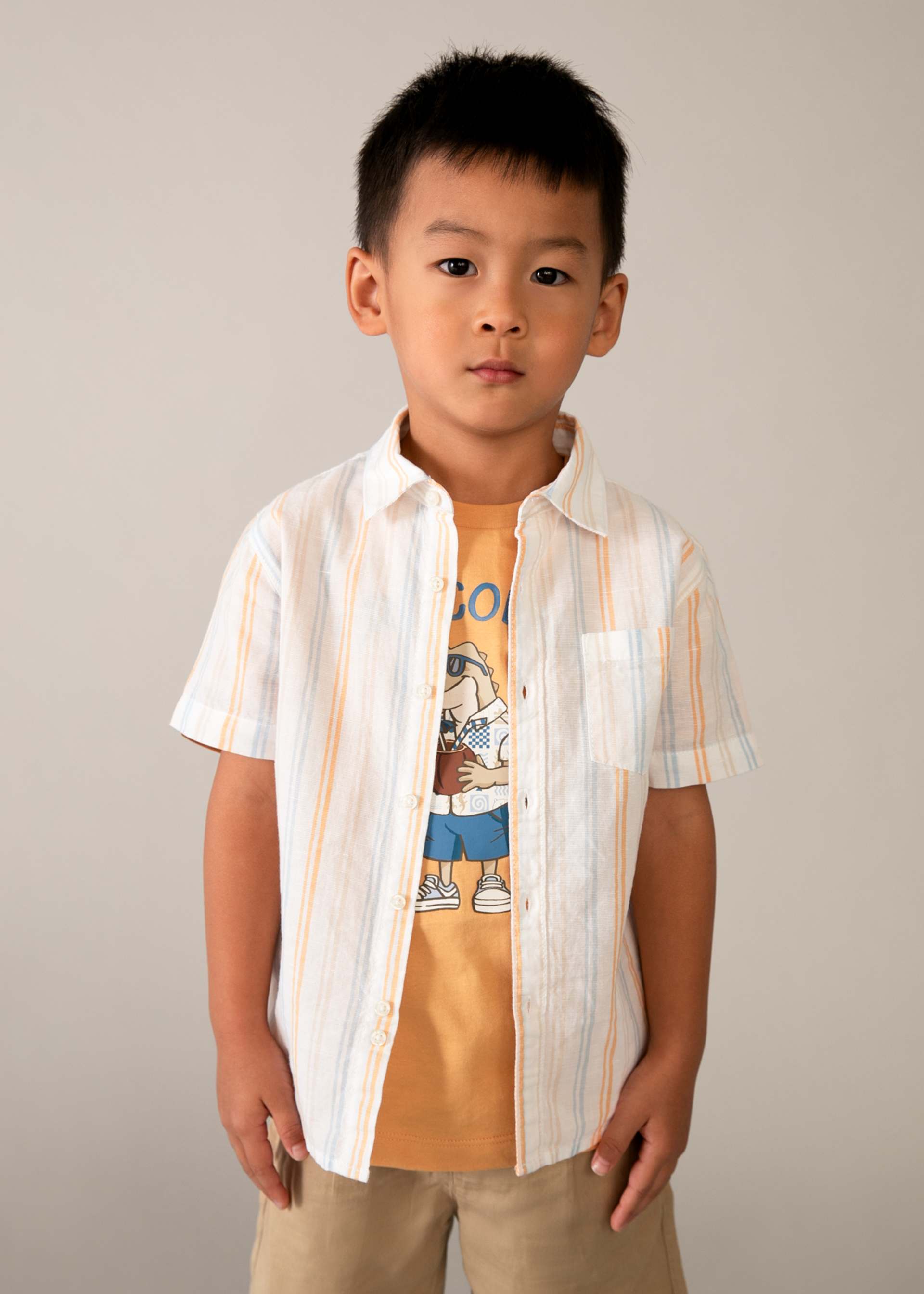 Camicia in lino bambino