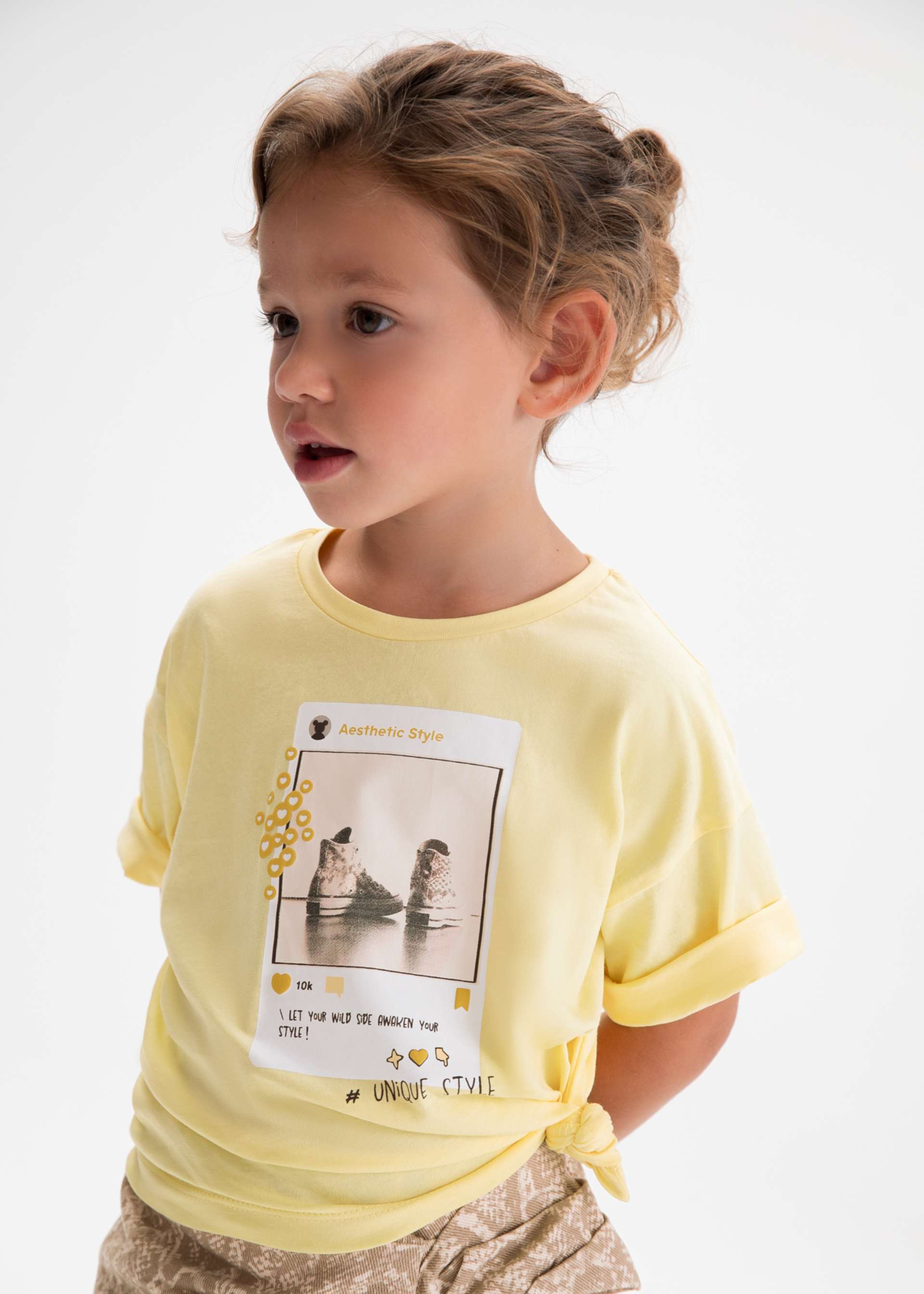 Girl's drop shoulder T-shirt