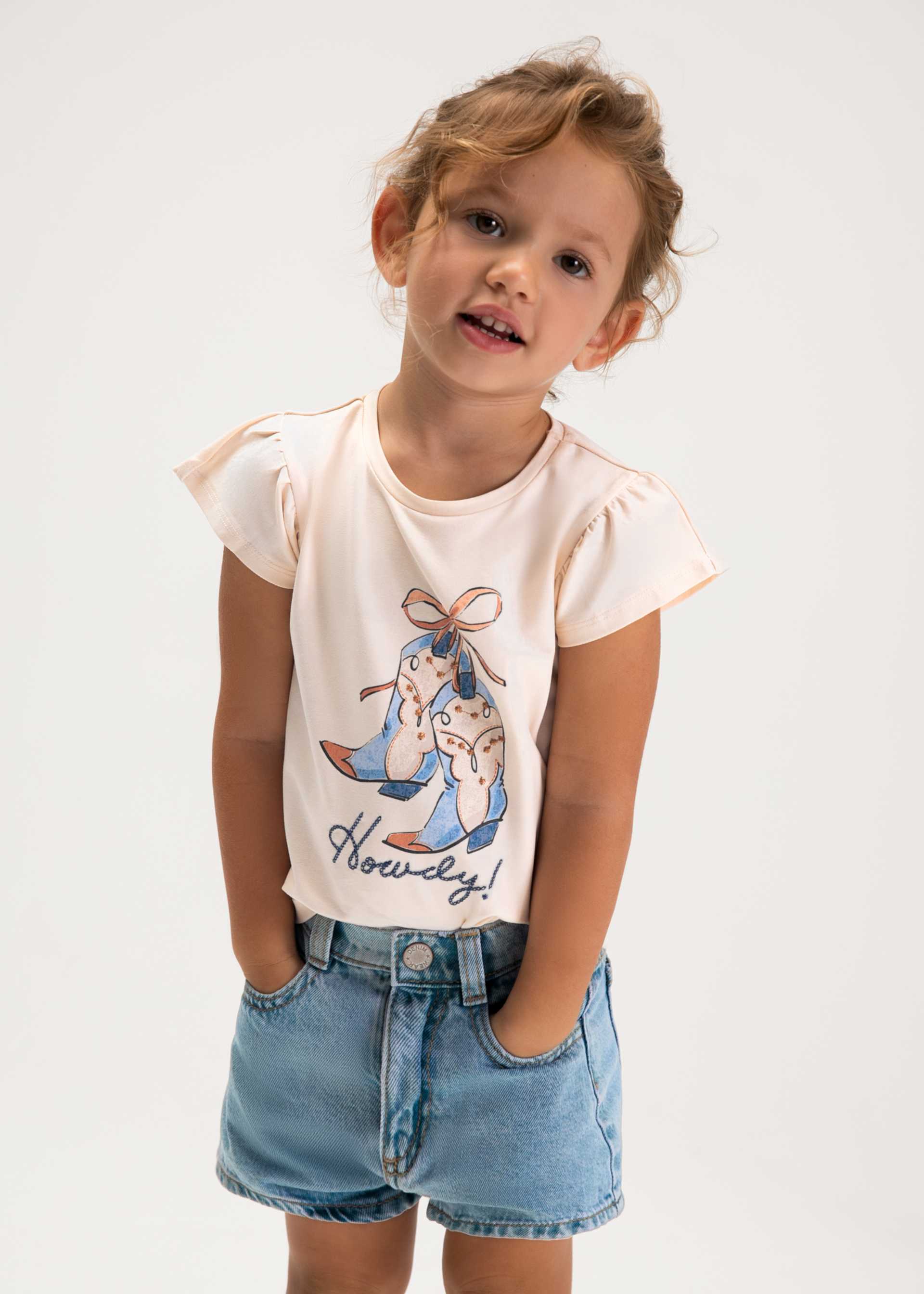 Pantalón corto vaquero básico niña