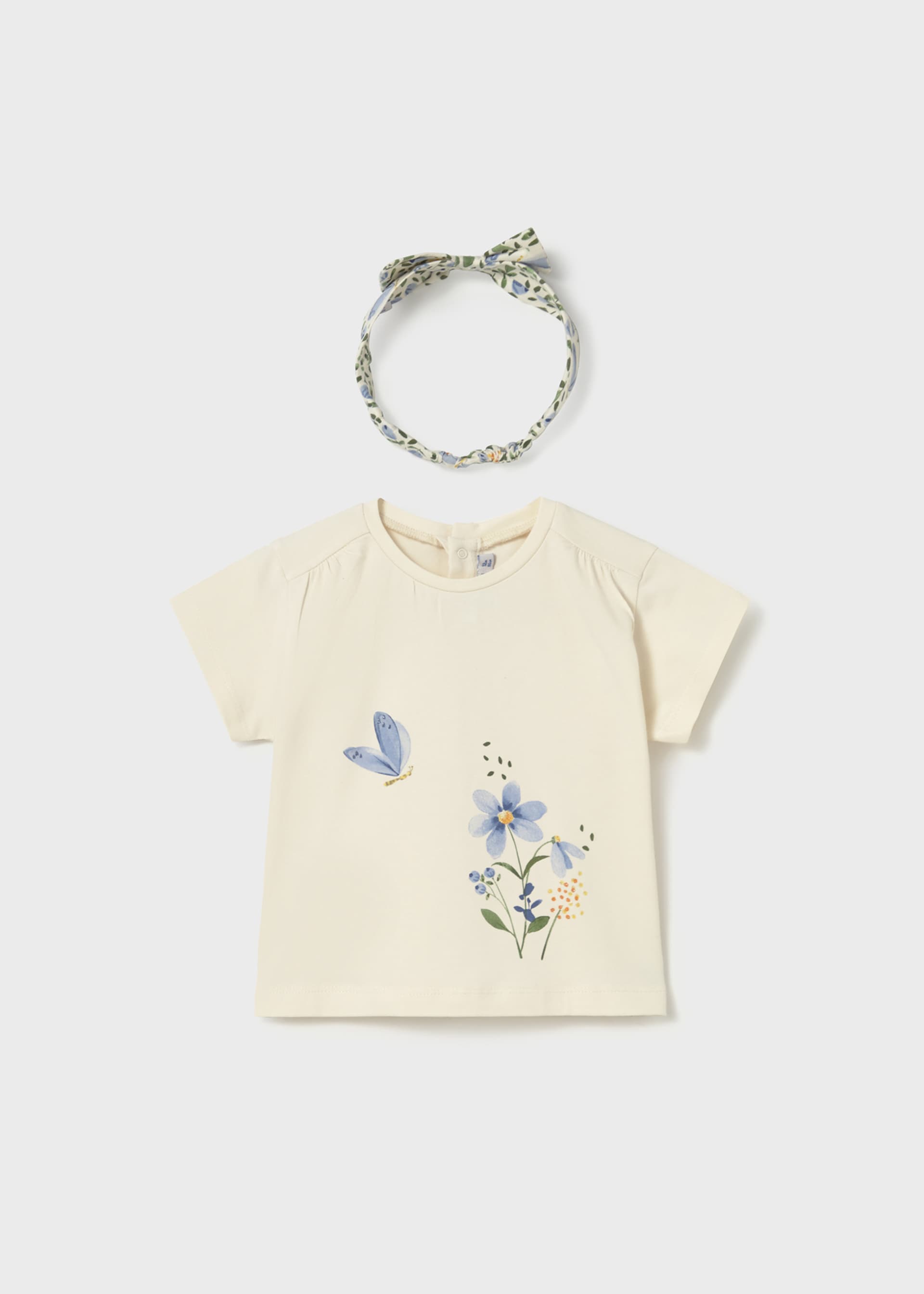 Camiseta con diadema estampada bebé