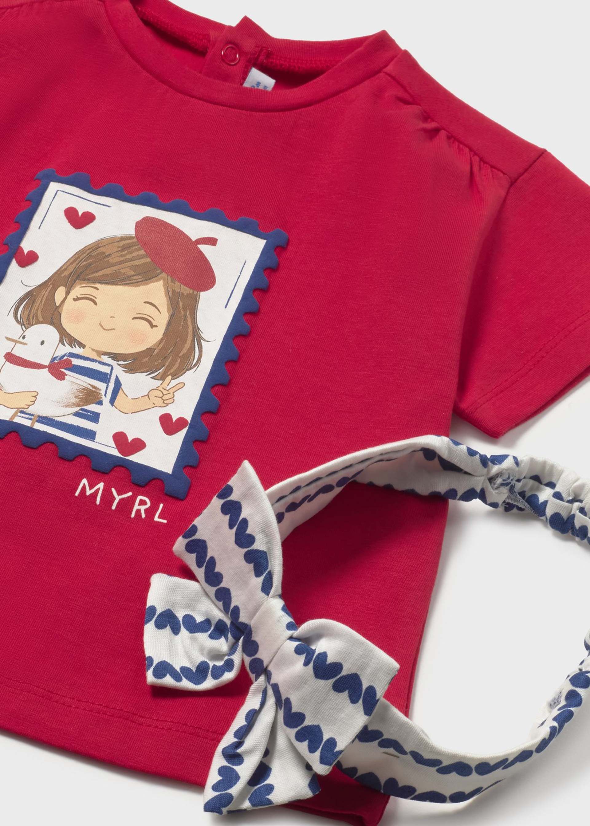 T-shirt com fita bebé