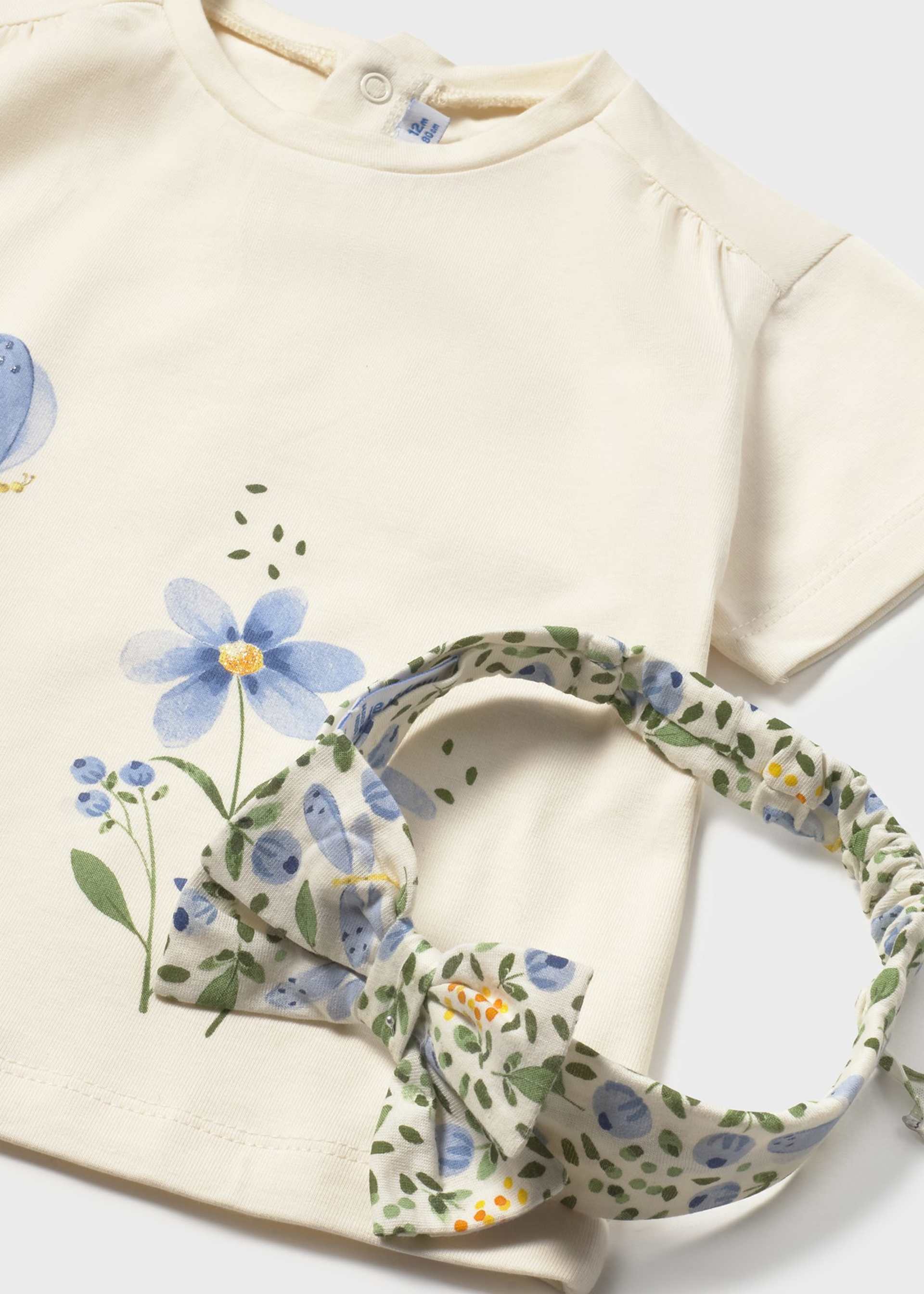 T-shirt com fita bebé