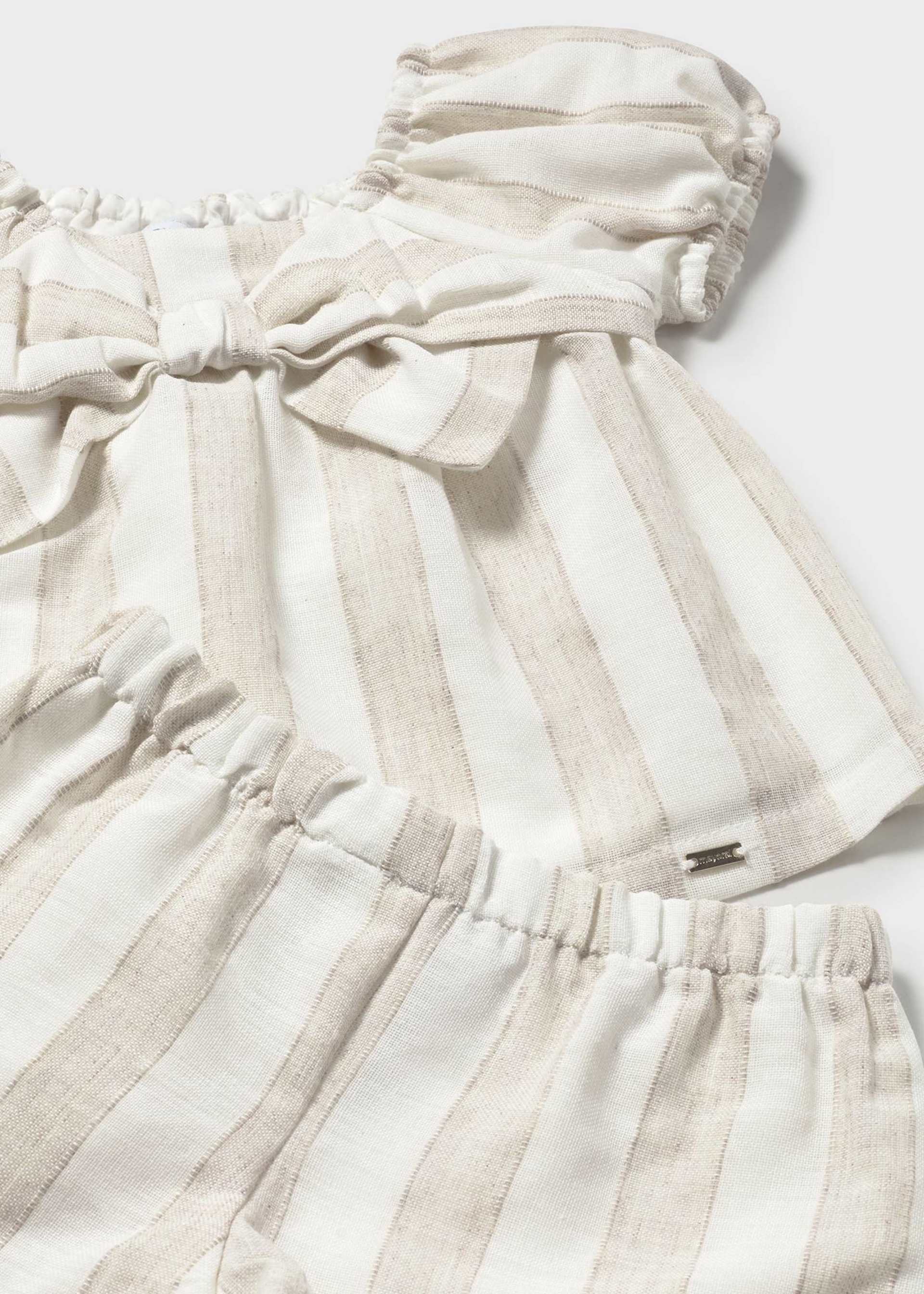 Baby Striped Shorts and Blouse 2-Piece Set