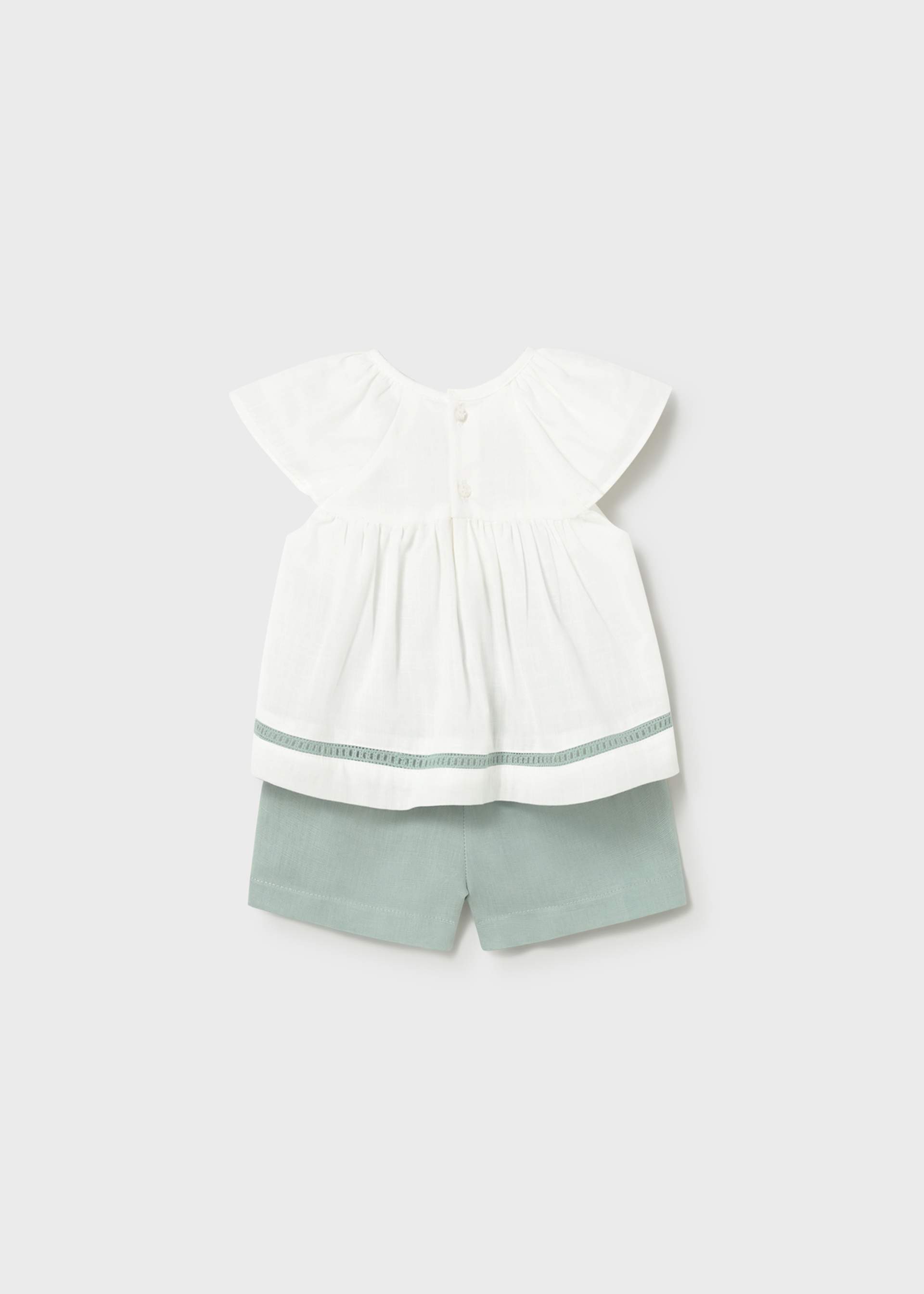 Baby Shorts and Blouse 2-Piece Set