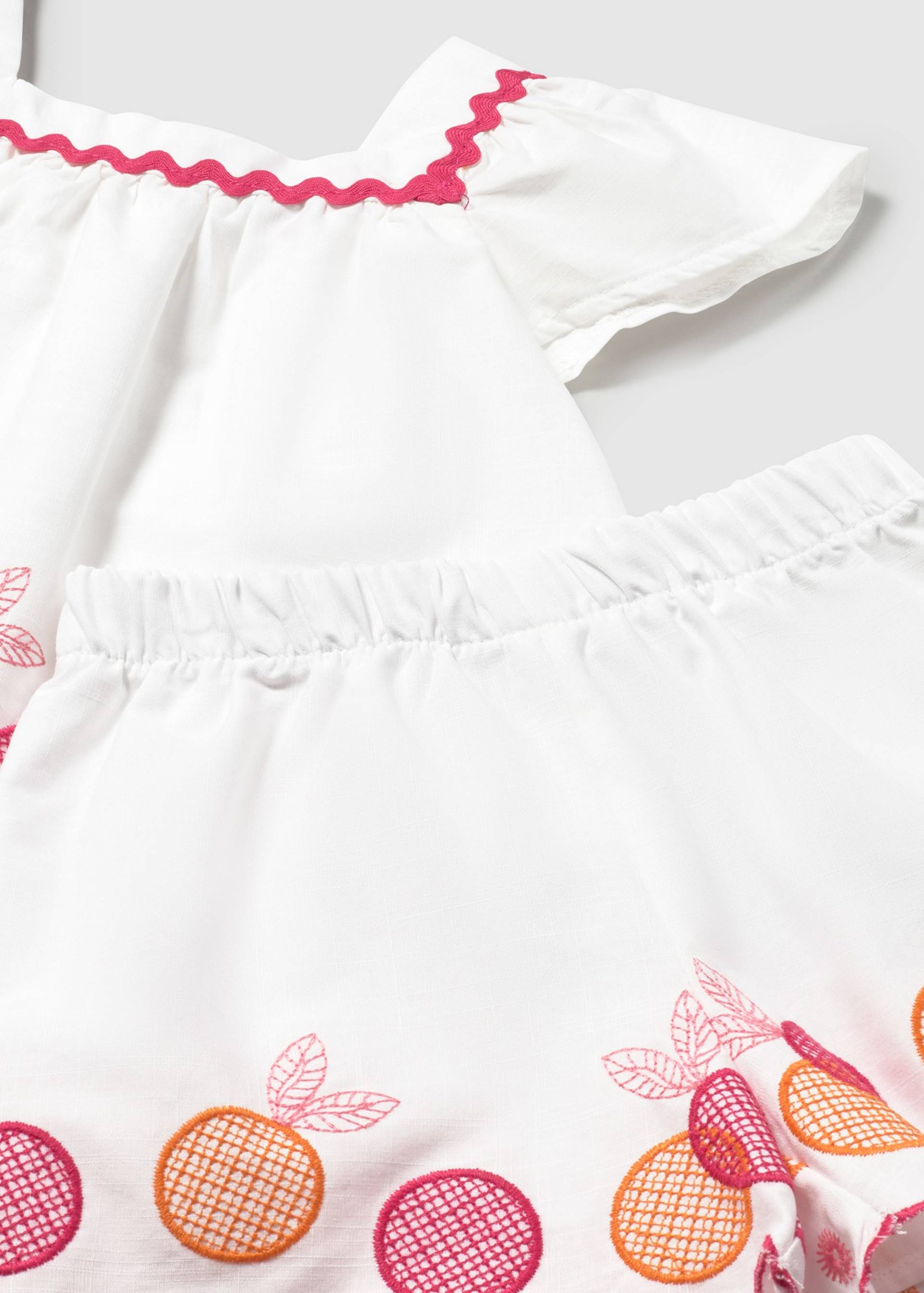 Baby Embroidered Shorts and Blouse 2-Piece Set