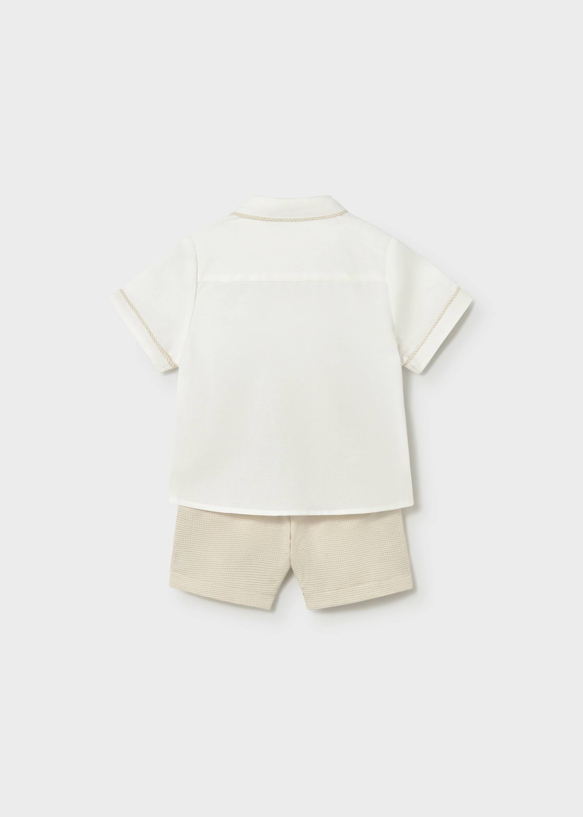 Set Bermudas und Leinenhemd Baby